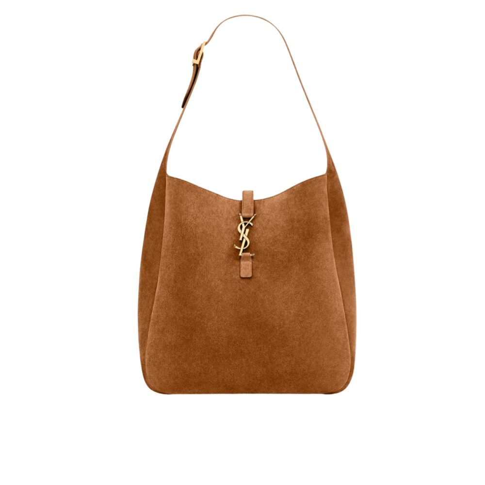 Saint Laurent Le 5 À 7 Supple In Suede Golden Brown 24Cm