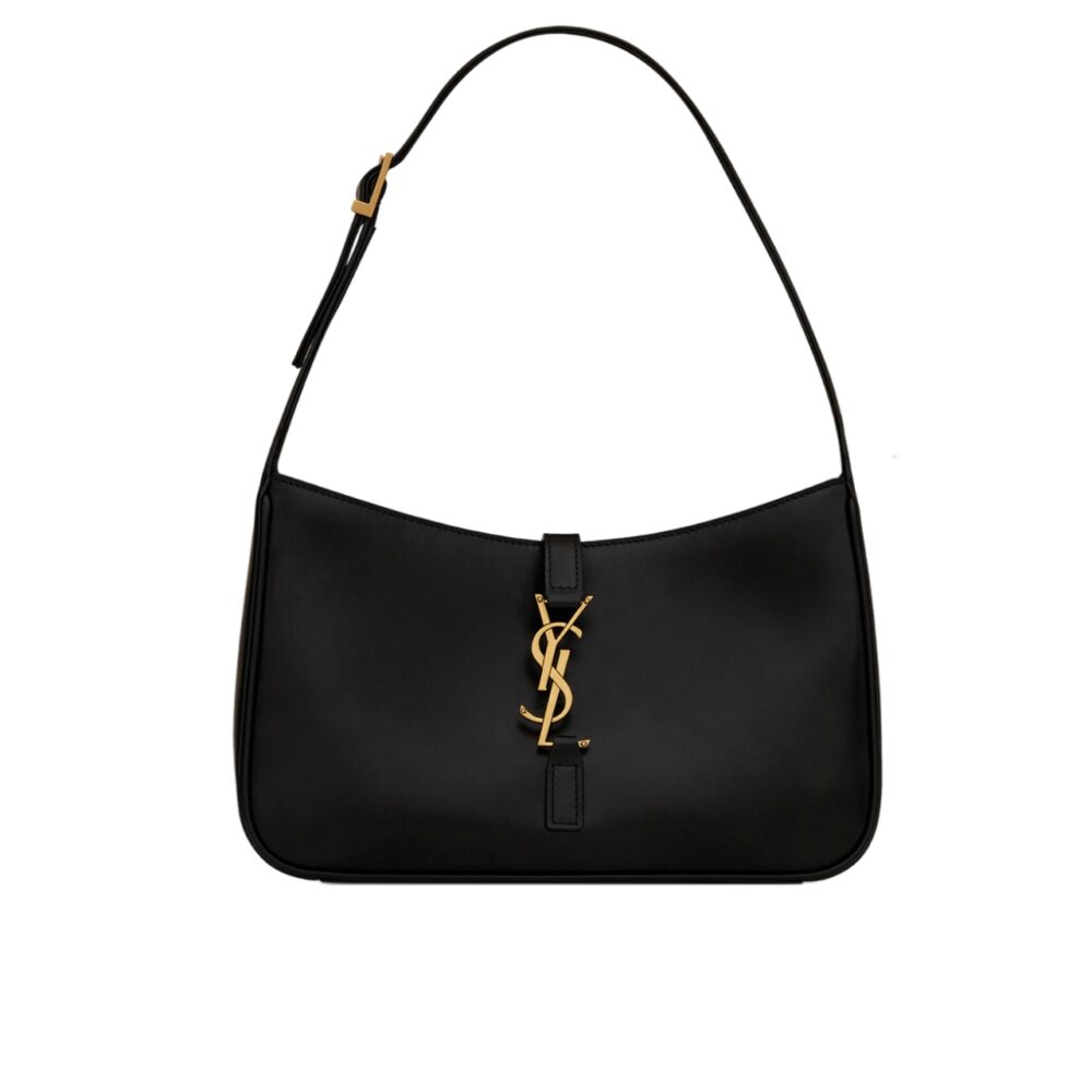 Saint Laurent Le 5 À 7 Hobo Bag In Smooth Black Gold 23Cm 6572282R20W1000