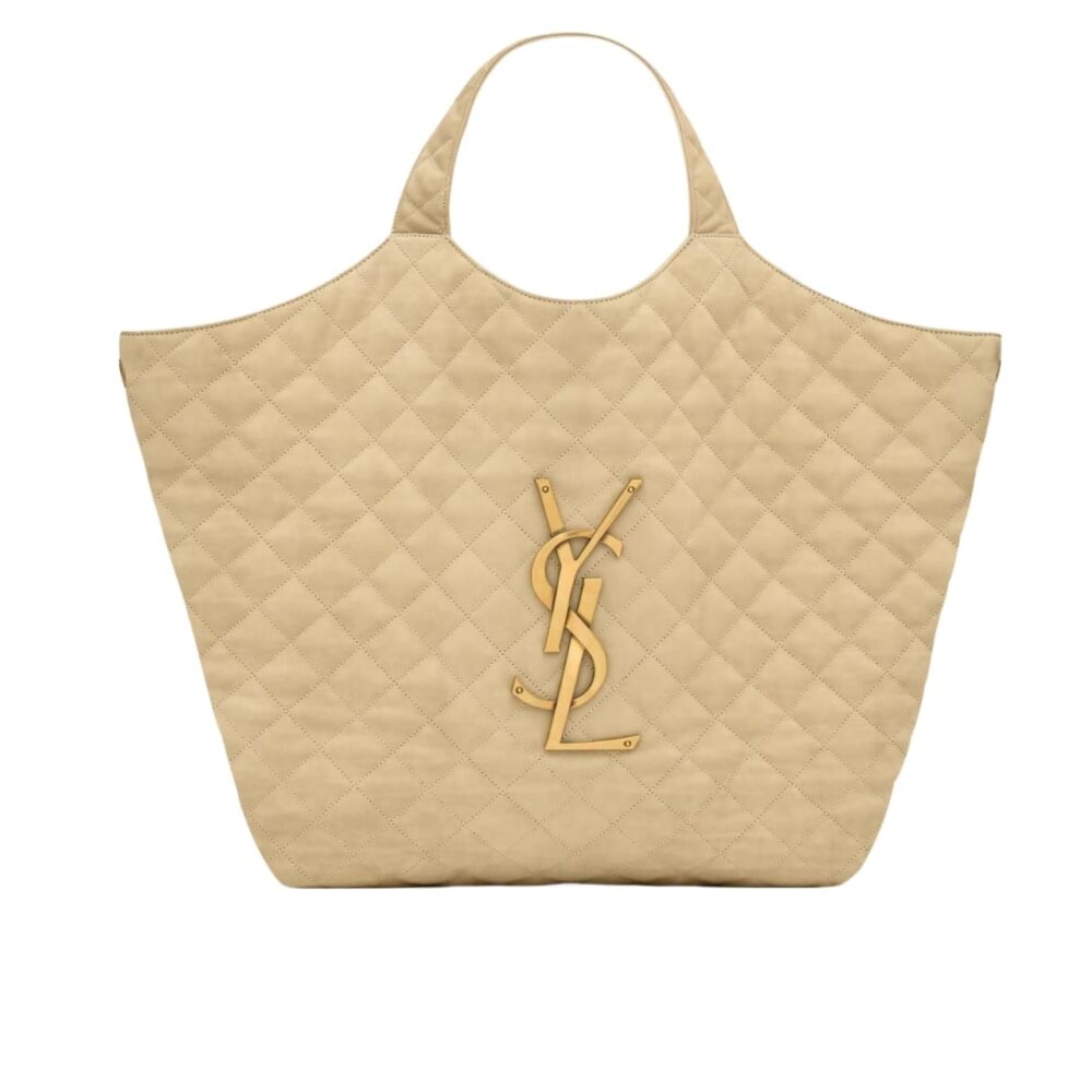Saint Laurent Icare Maxi Shopping Bag In Quilted Beige 50Cm 698651AABR89748