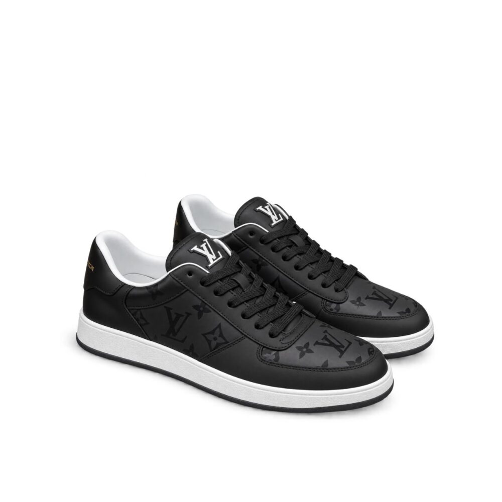 Louis Vuitton Rivoli Sneaker Monogram Metallic Canvas Black For Men 1A9FGZ