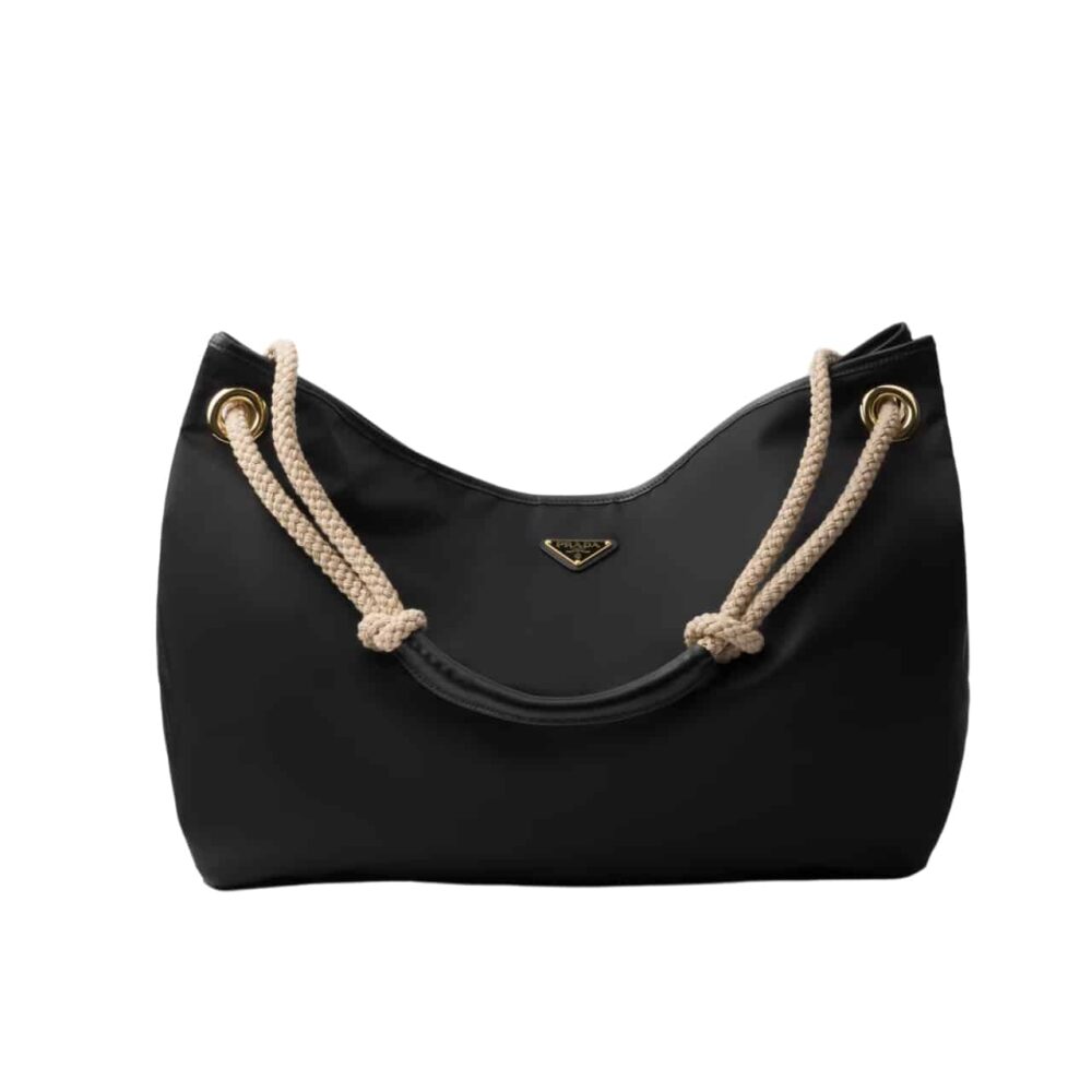 Prada Mariner Large Re Nylon Shoulder Bag Black 48Cm 1BC244 2HG8 F0002 V OOO