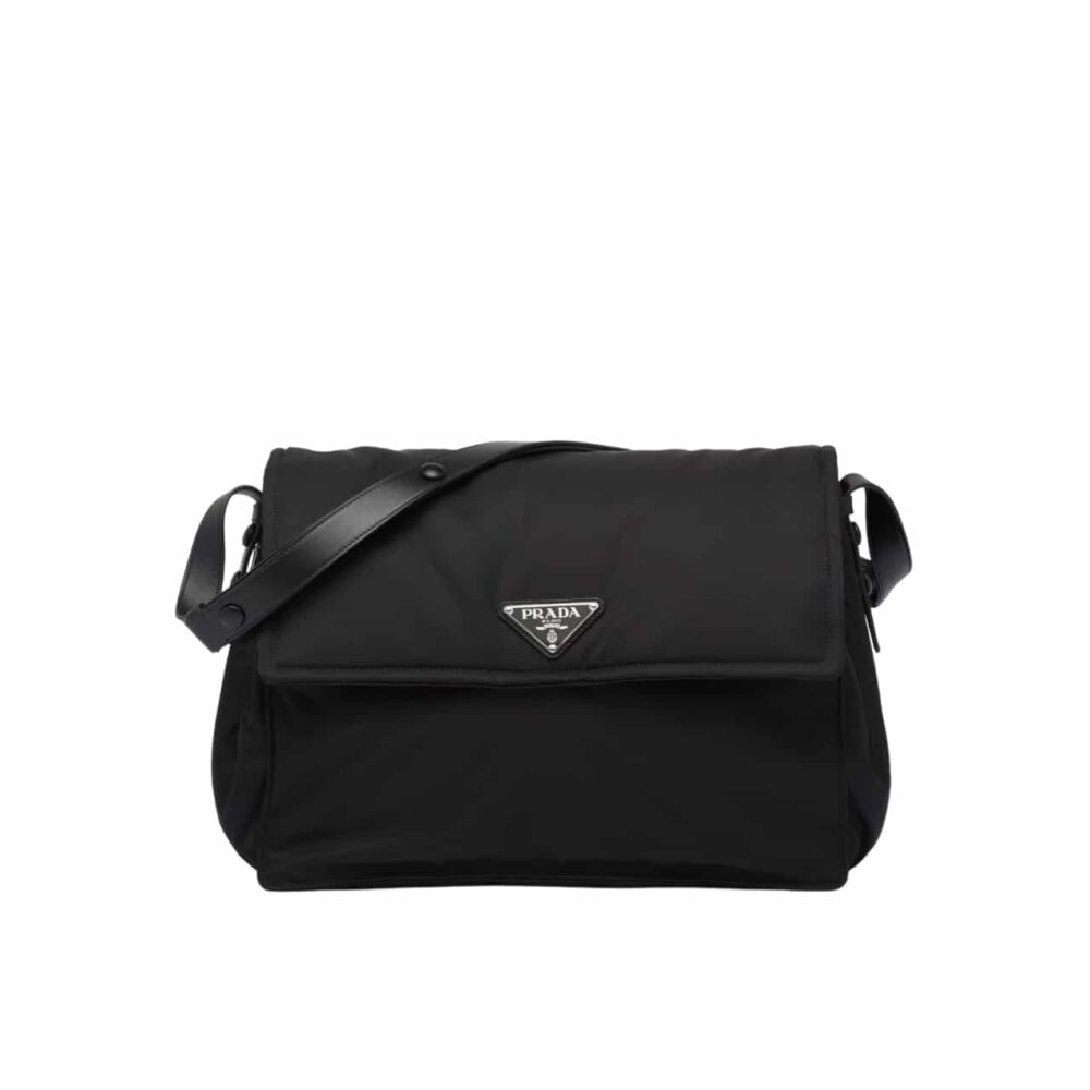 Prada Re Nylon Large Padded Shoulder Bag Black 30Cm 1BD256 RDLN F0002 V OOO