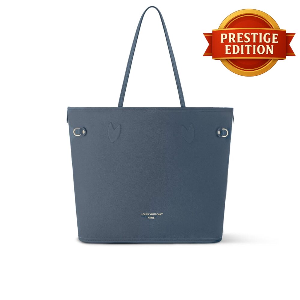 Prestige Edition - Louis Vuitton Neverfull Inside Out MM Bag Navy Blue 31Cm M14994