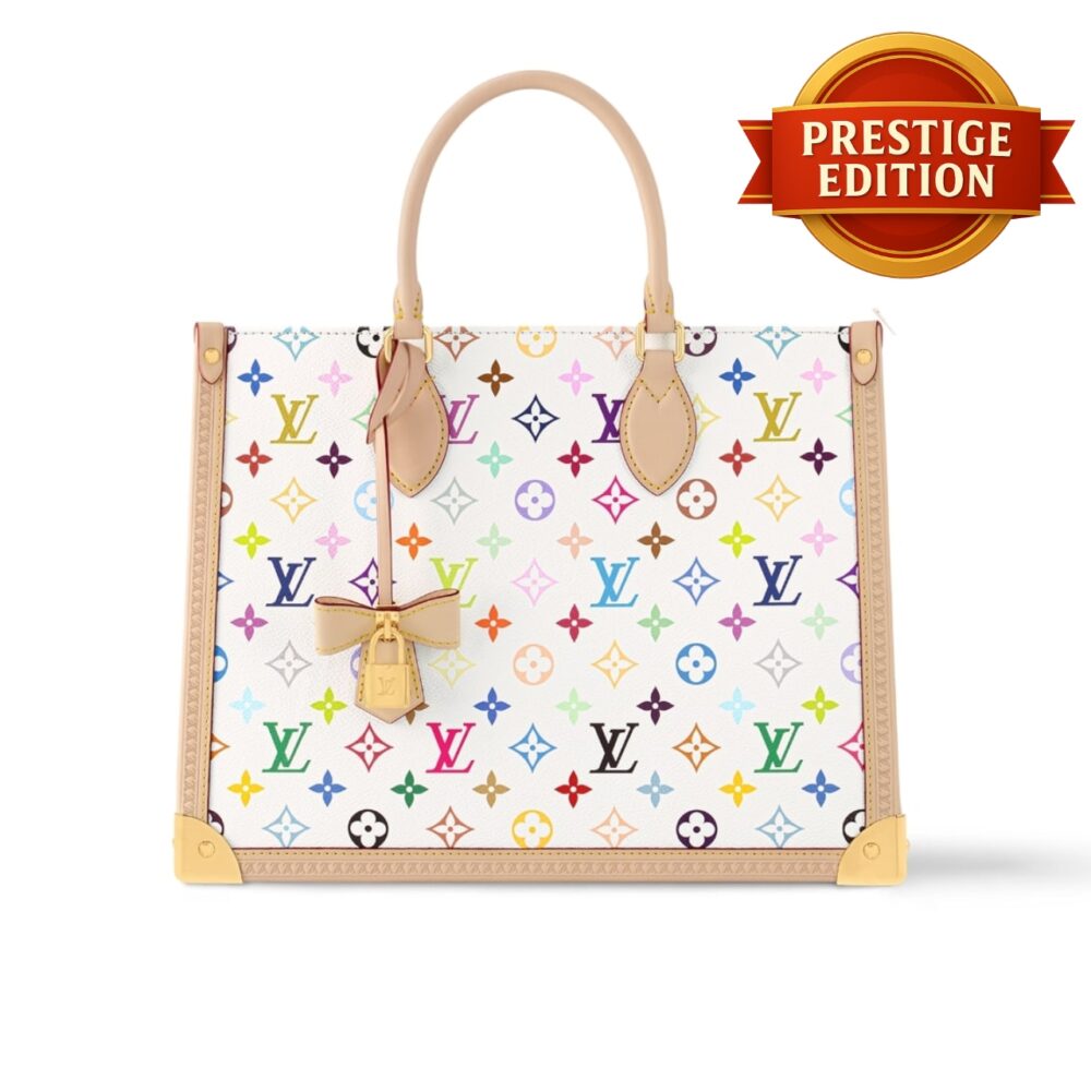 Prestige Edition - Louis Vuitton x Murakami OnTheGo MM Bag White 35Cm M13079