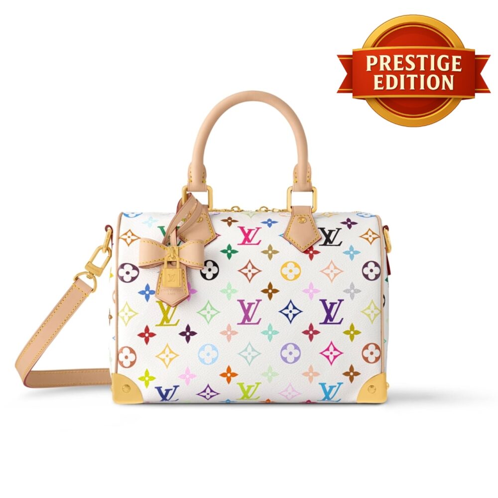 Prestige Edition - Louis Vuitton x Murakami Speedy Bandoulière 25 Bag White 25Cm M13085