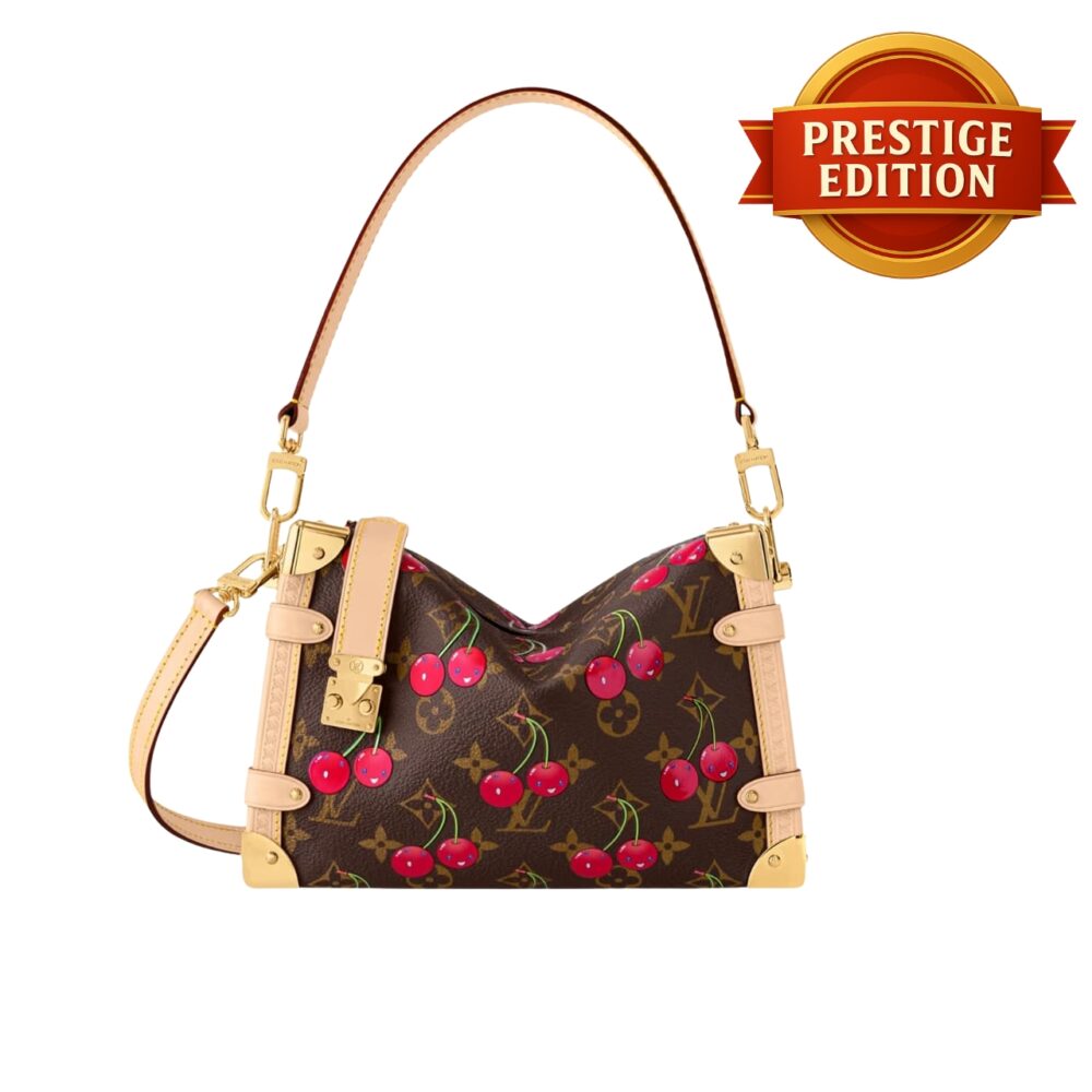 Prestige Edition - Louis Vuitton x Murakami Side Trunk MM Monogram Cerise Brown 23Cm M14278
