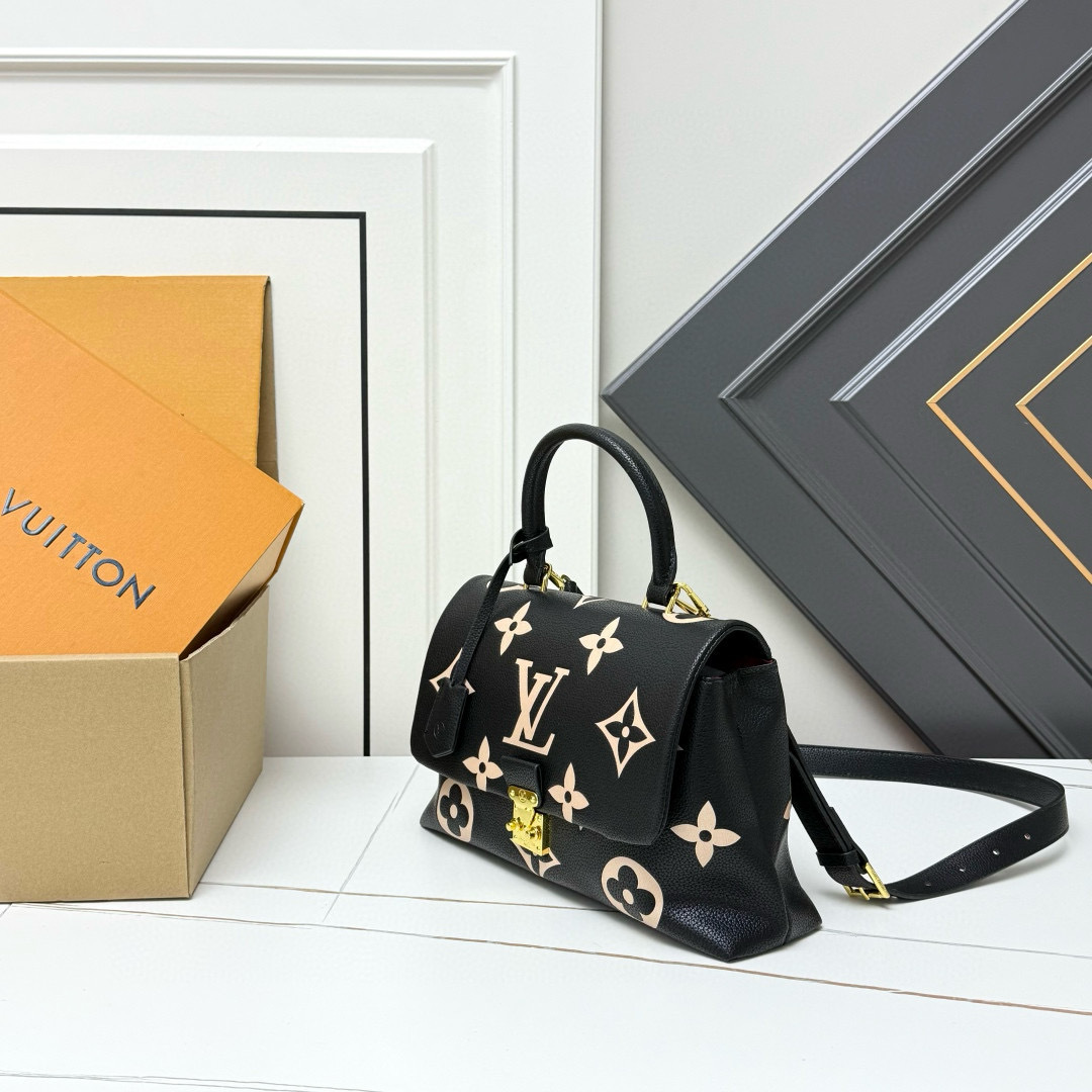 Louis-Vuitton-Madeleine-MM-Monogram-Empreinte-Black-Beige-8