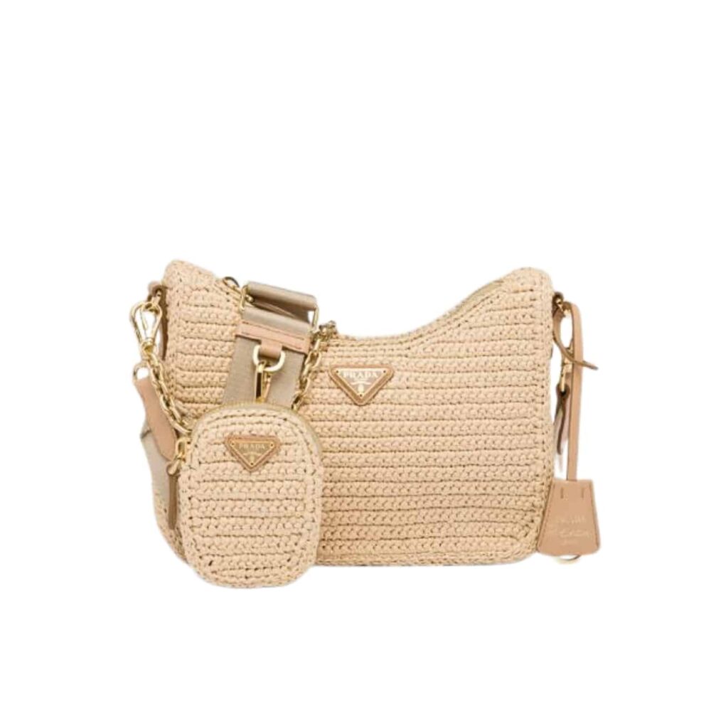Prada Re-Edition 2005 Raffia Bag Tan 1BH2042A2TF0018VV9L