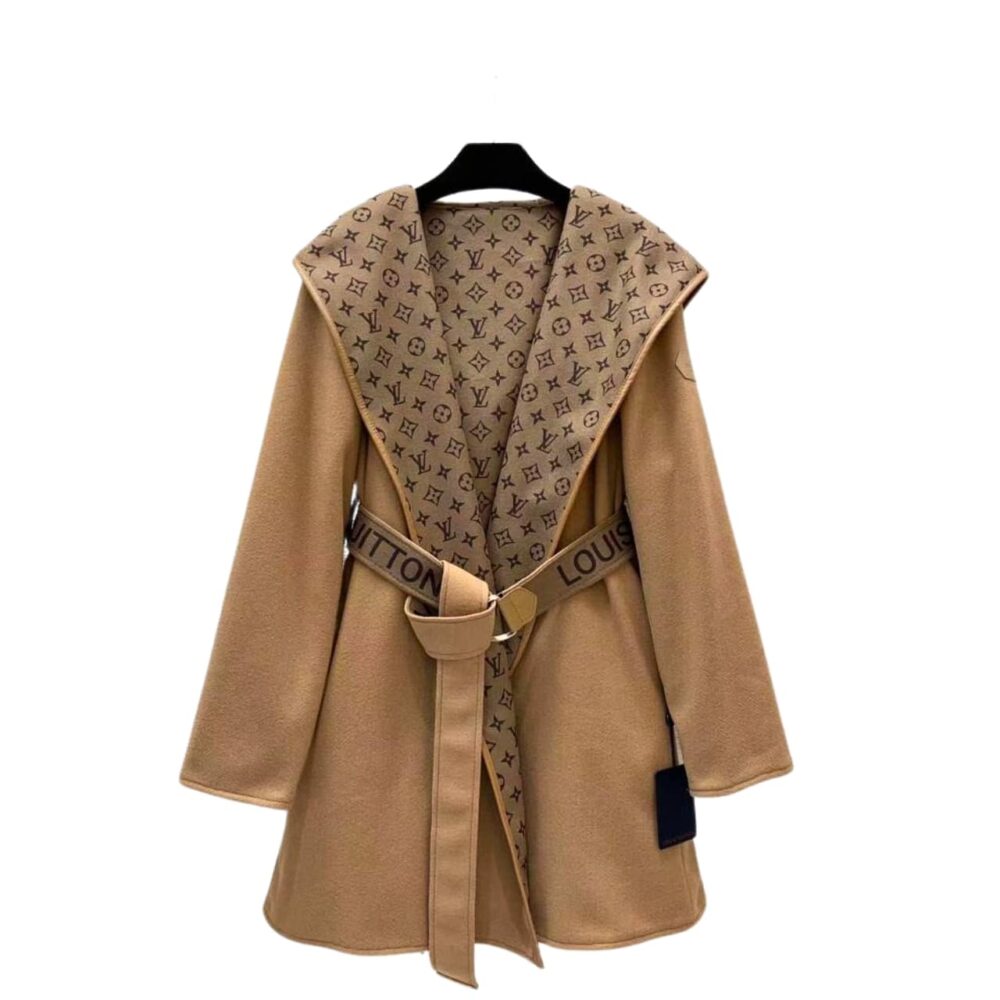 Louis Vuitton Classic Monogram Wool Brown Coats