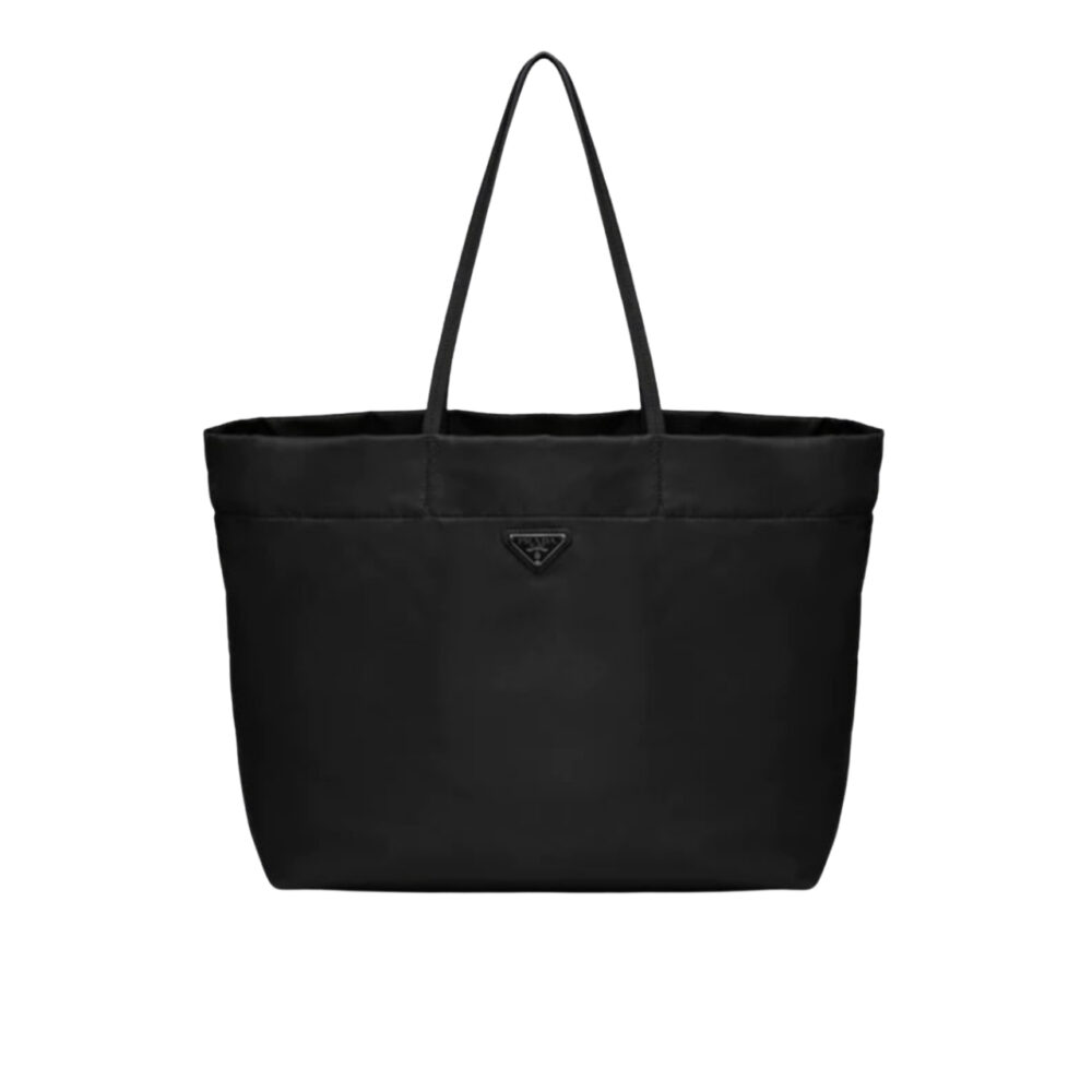 Prada Re-Nylon And Saffiano Leather Tote Bag Black 1BG107RV44F0002VYOX