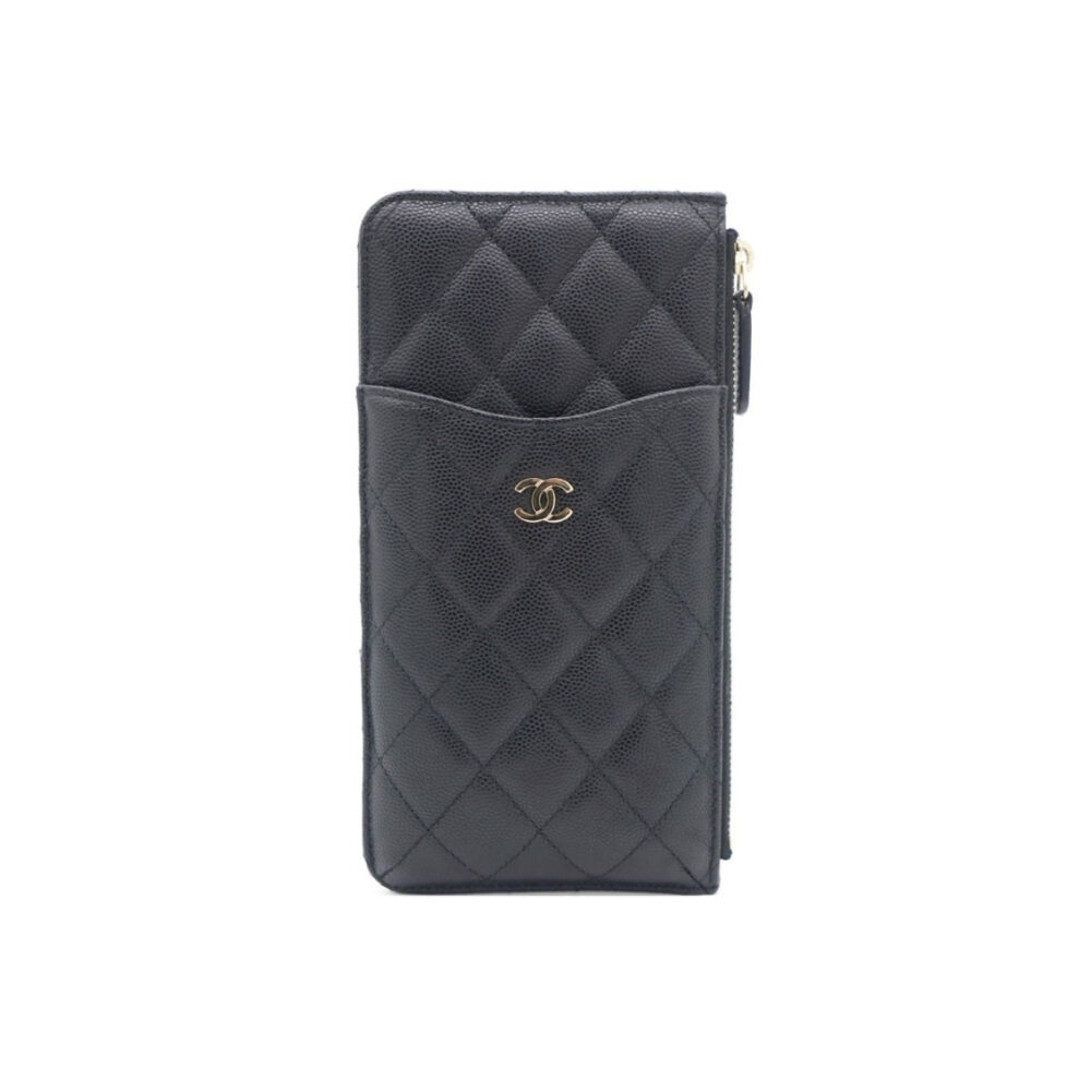 Chanel CO-CO Mini Pouch Wallet Gold Hardware Black 20Cm