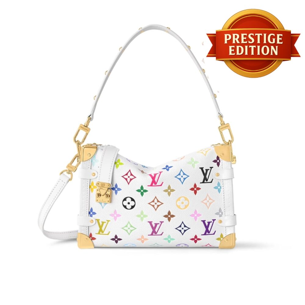 Prestige Edition - Louis Vuitton x Murakami Side Trunk MM Bag White 23Cm M14046