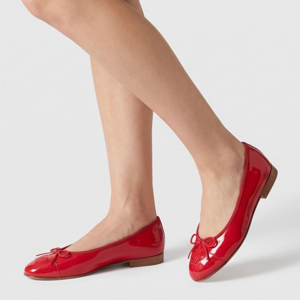 Alternative view of Chanel Red Women’S Ballerinas