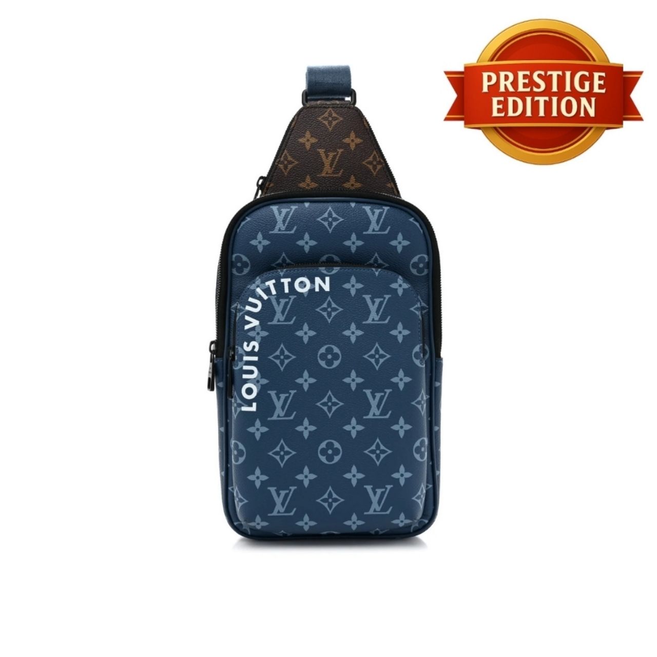 Prestige Edition - Louis Vuitton Avenue Sling Bag Monogram Eclipse Blue 31Cm