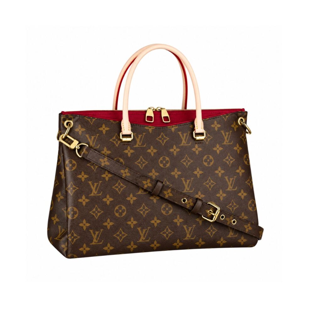 Louis Vuitton Turenne MM Monogram Canvas Shoulder Bag Red Interior 34cm