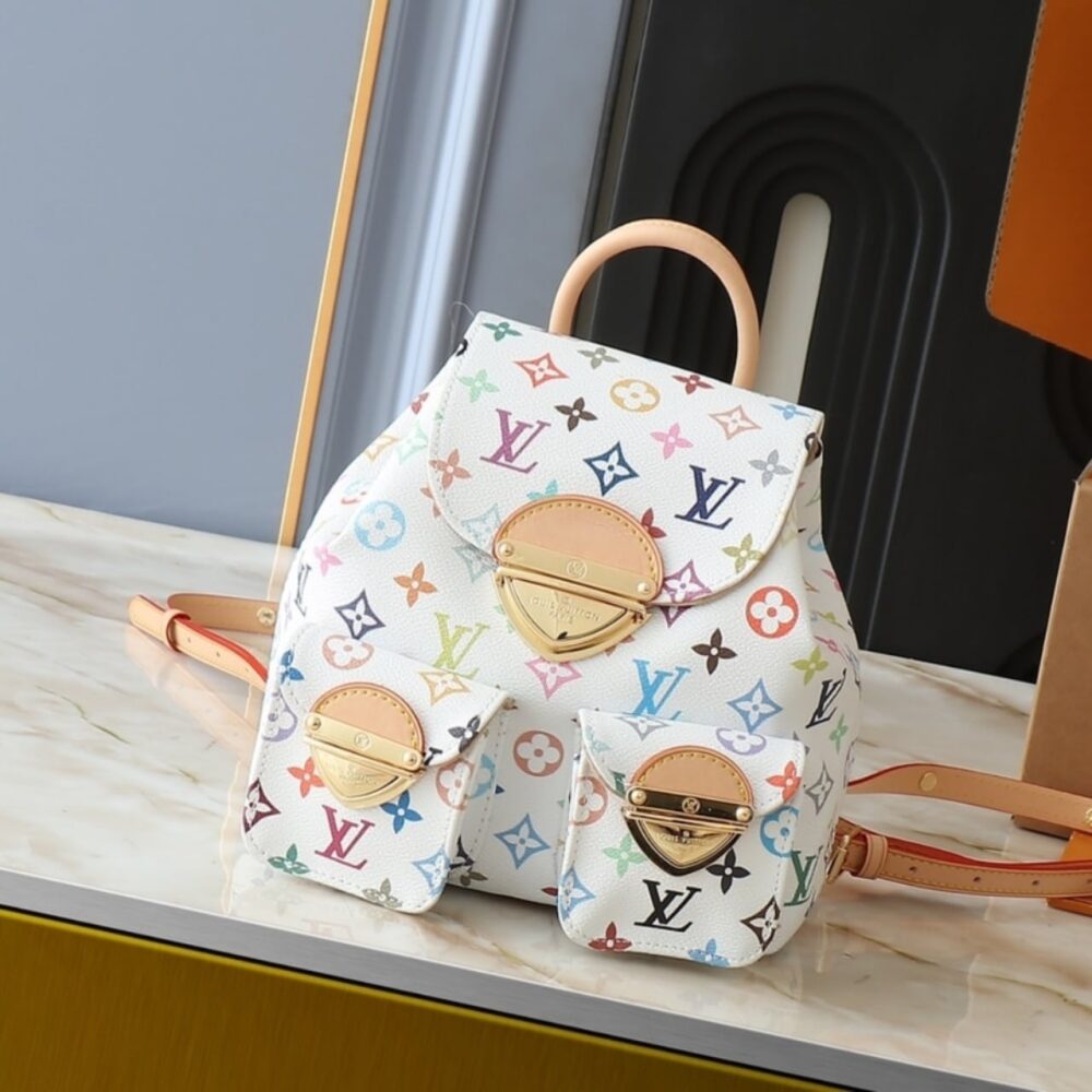 Louis Vuitton x Takashi Murakami Venice Backpack White 26Cm M13081