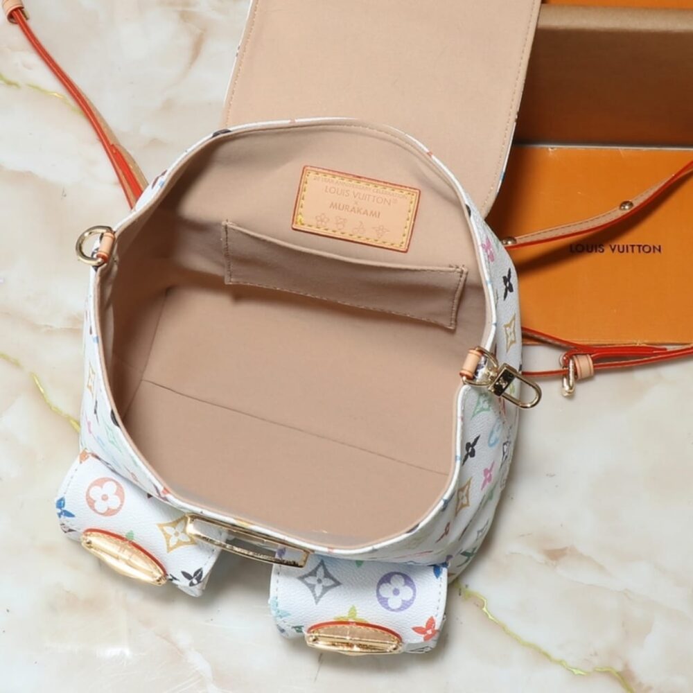 Alternative view of Louis Vuitton x Takashi Murakami Venice Backpack White 26Cm M13081