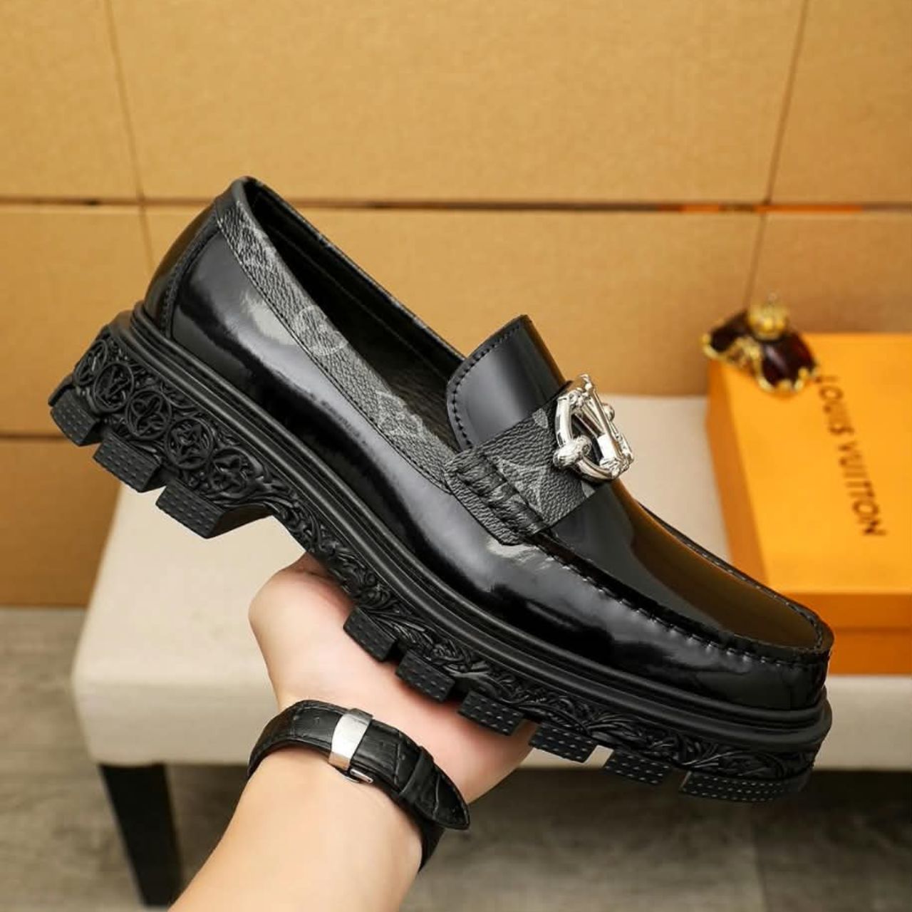 Louis Vuitton Baroque Loafers Black 1AB8UL - Image 6