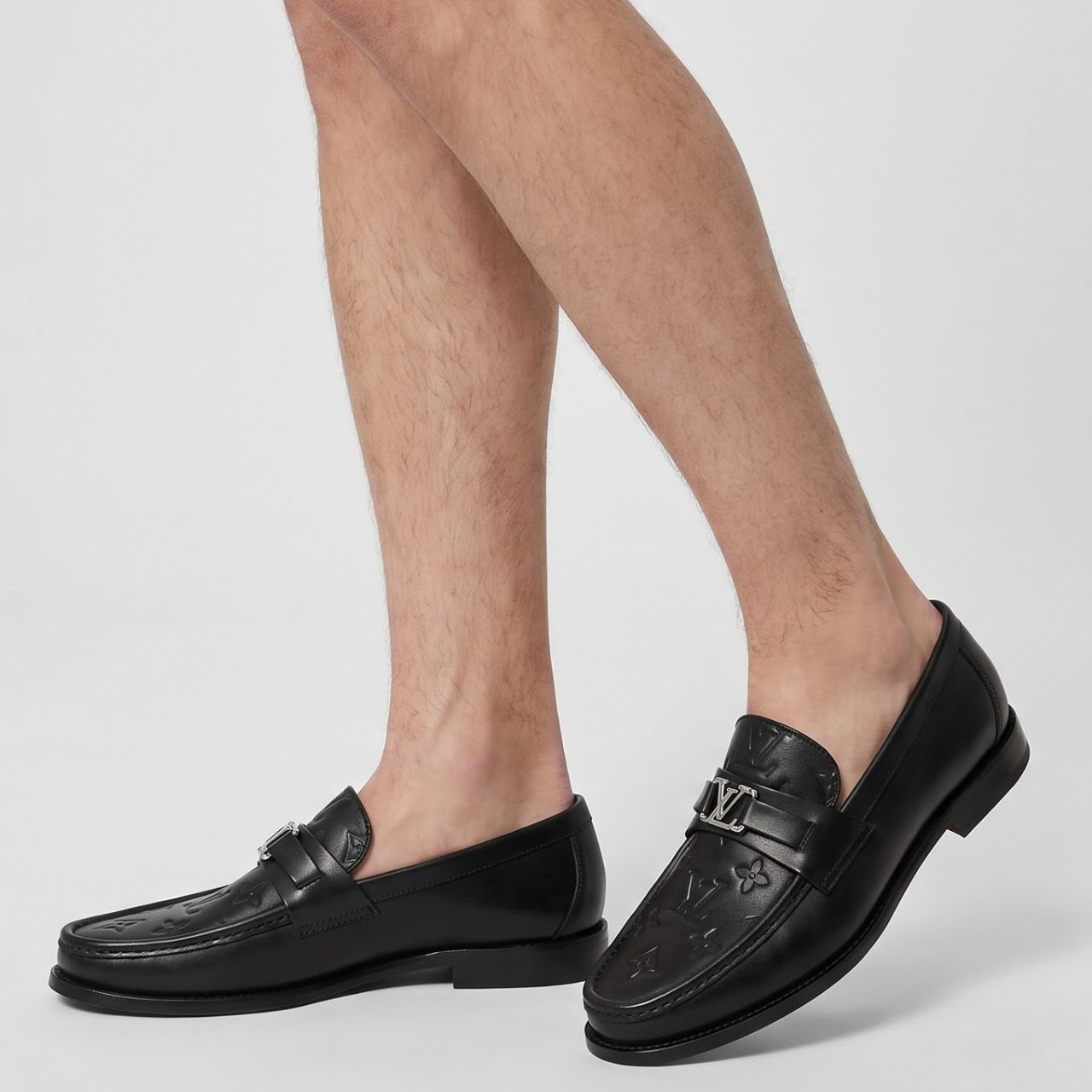 Louis Vuitton Major Loafer Monogram Embossed Black - Image 2