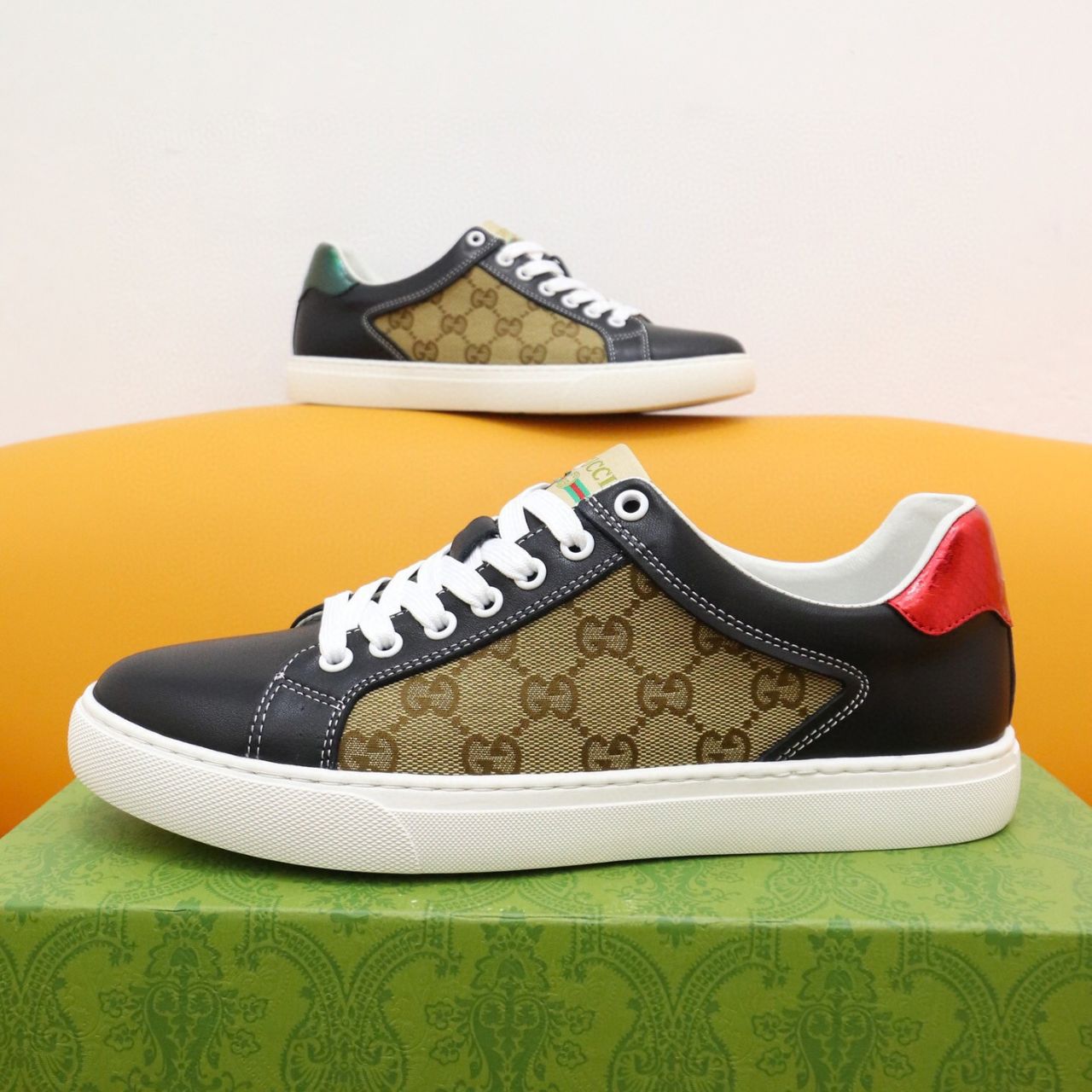 Gucci Ace GG Supreme Beige And Black - Image 5