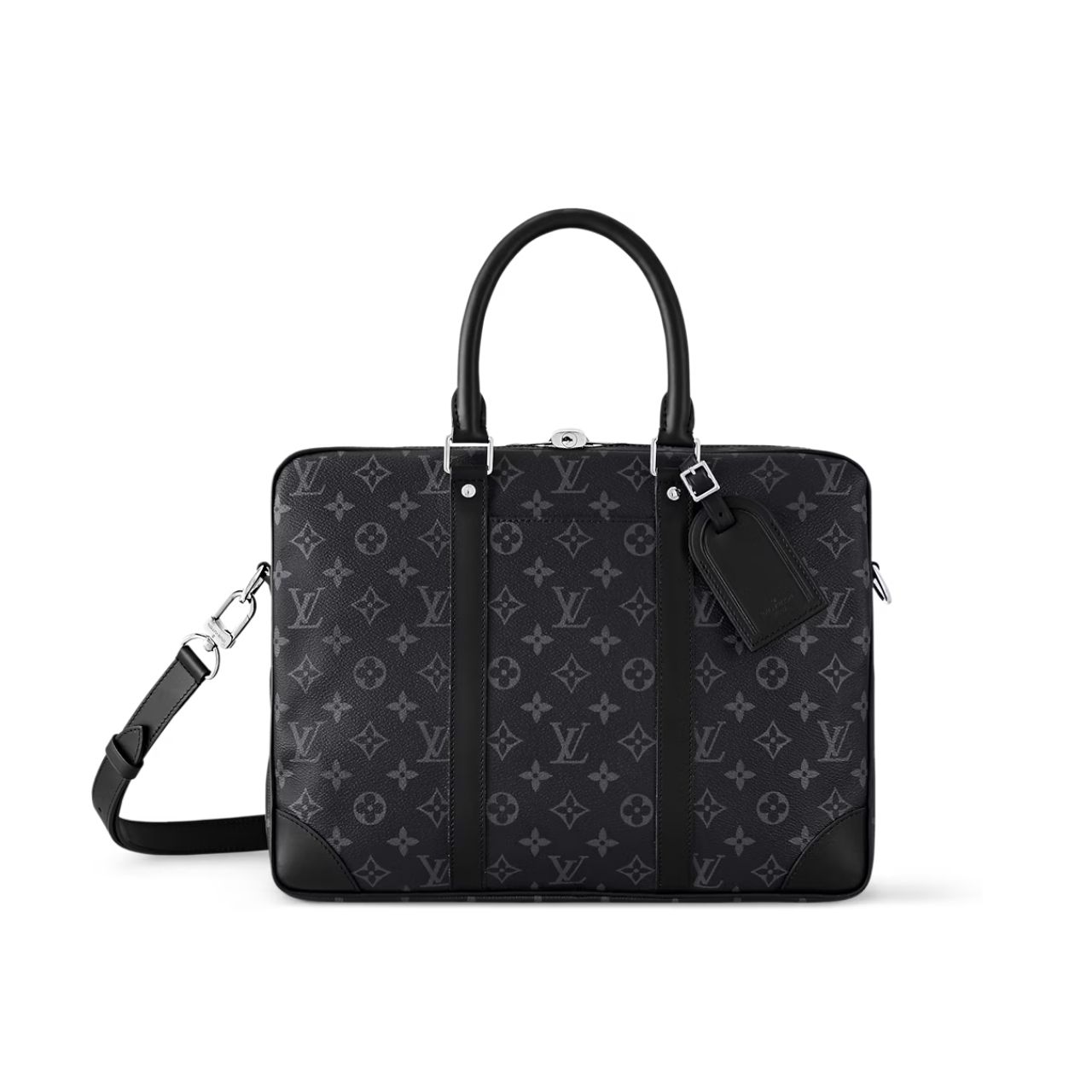 Louis Vuitton Porte Documents Voyage PM Monogram Eclipse Black 37cm