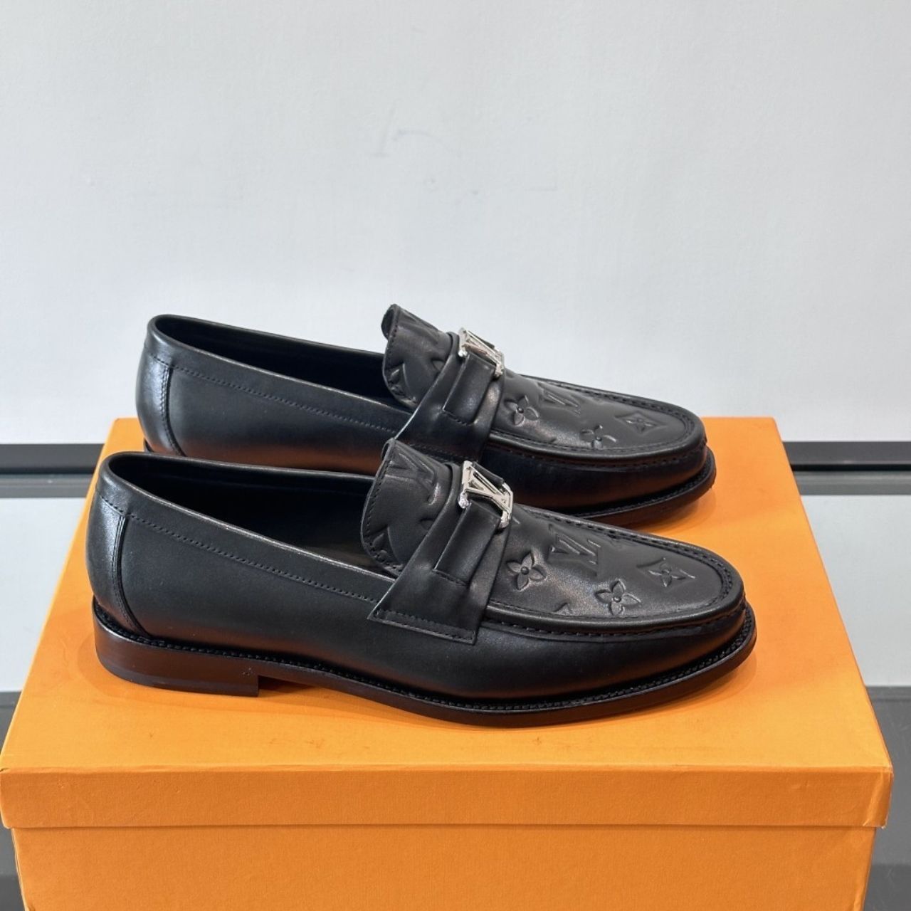 Louis Vuitton Major Loafer Monogram Embossed Black - Image 4