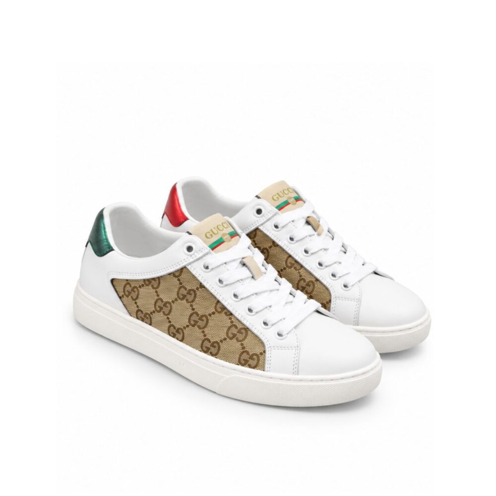 Gucci Ace GG Supreme Beige And White