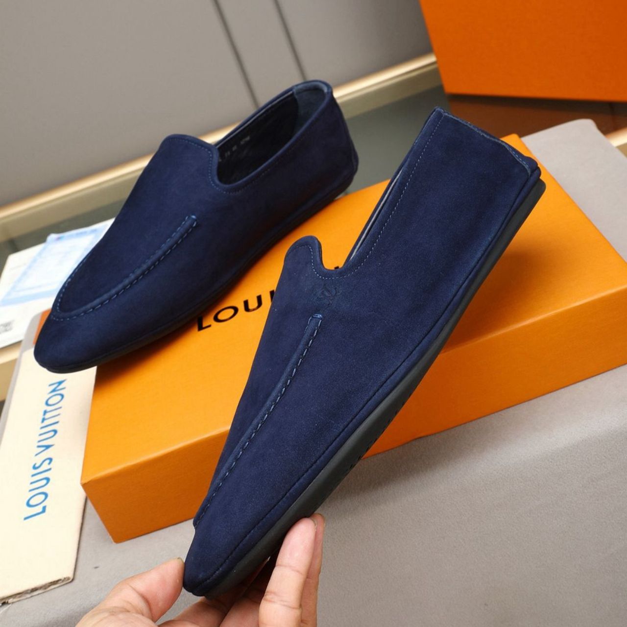 Louis Vuitton LV Horizon Slipper Navy Blue - Image 10