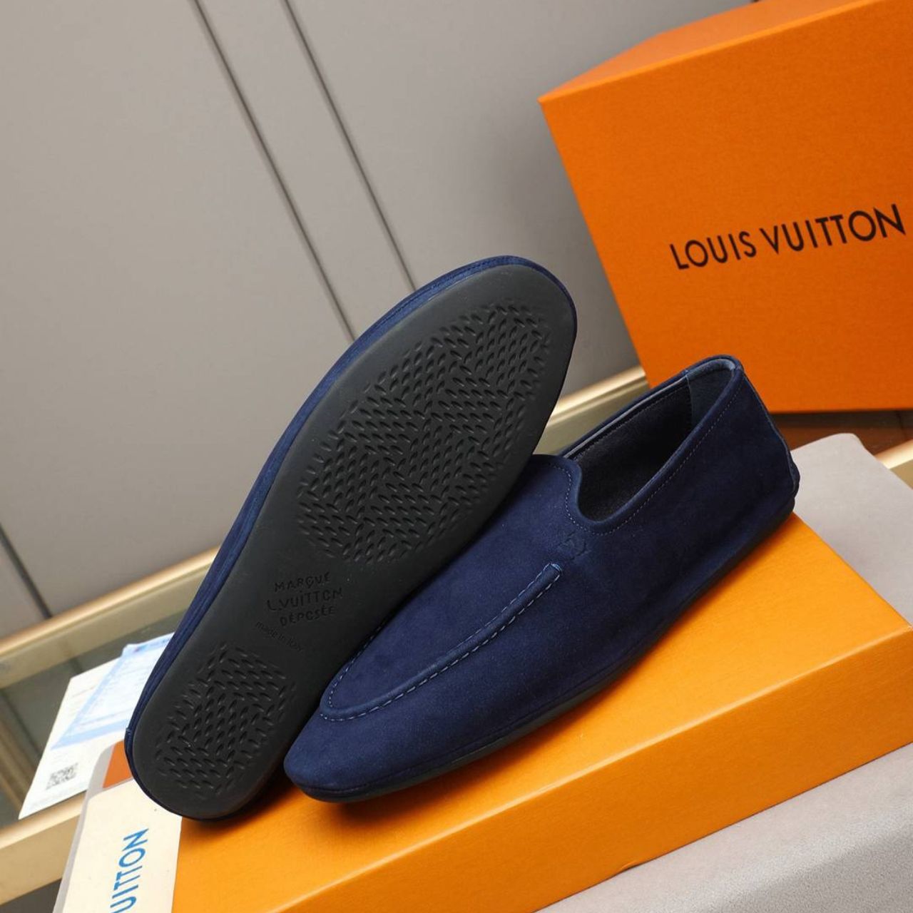 Louis Vuitton LV Horizon Slipper Navy Blue - Image 9
