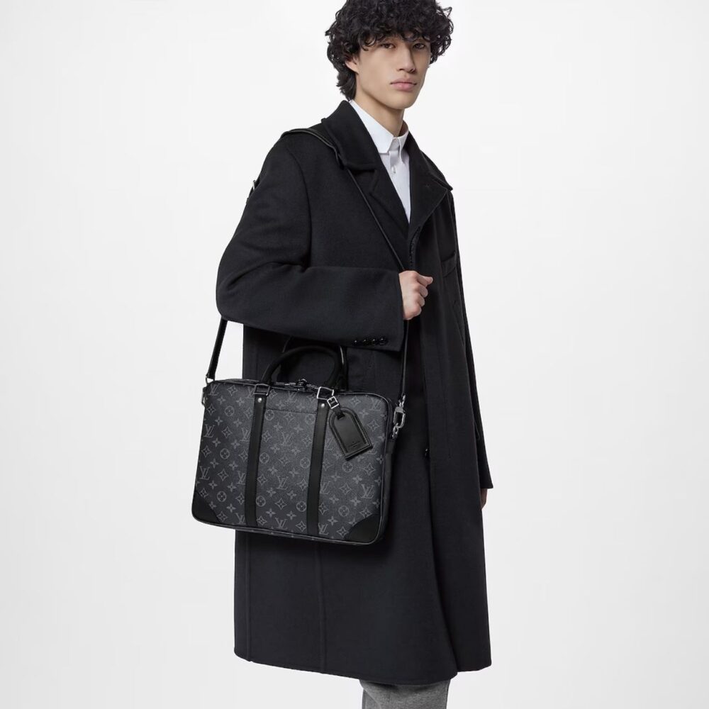 Alternative view of Louis Vuitton Porte Documents Voyage PM Monogram Eclipse Black 37cm