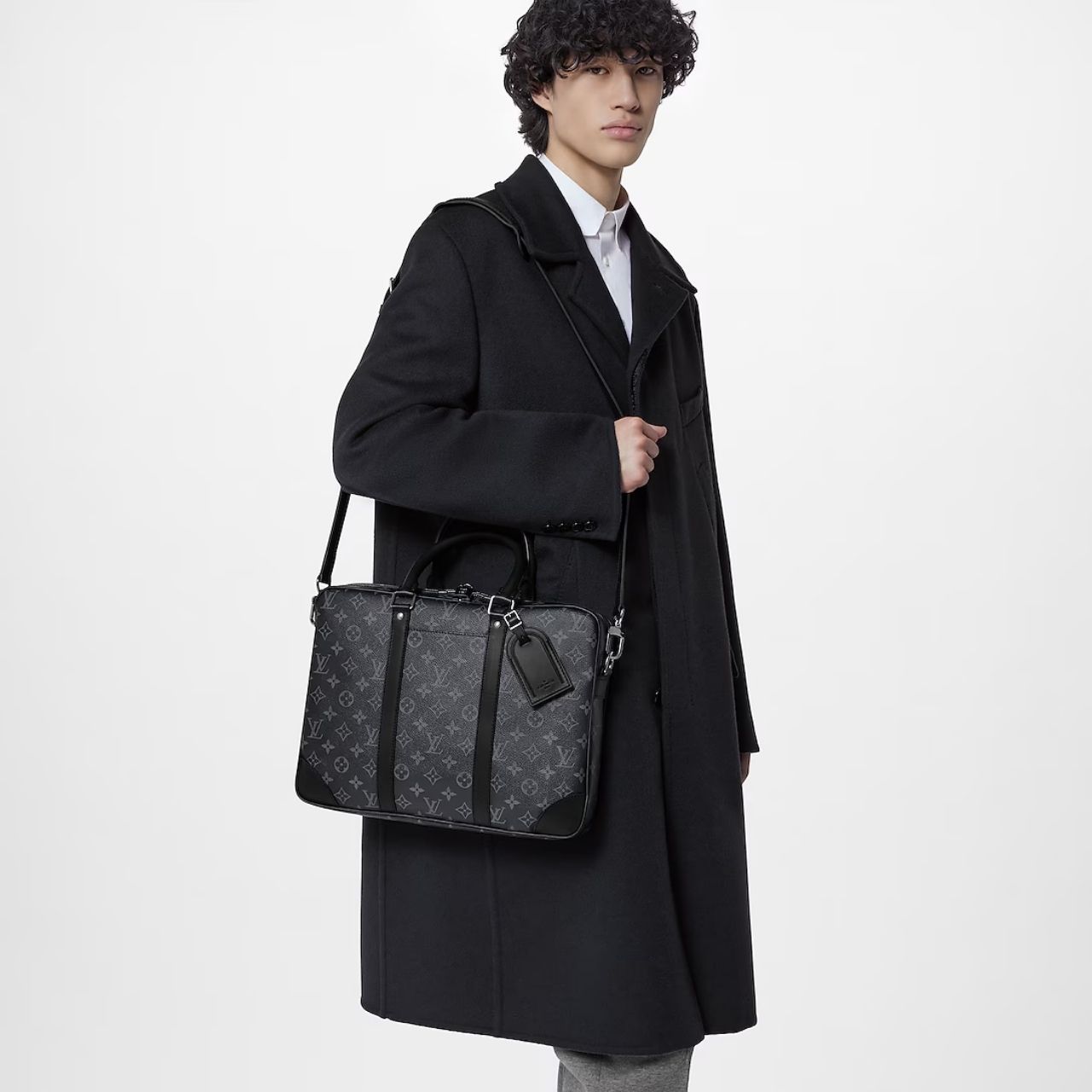 Louis Vuitton Porte Documents Voyage PM Monogram Eclipse Black 37cm - Image 2