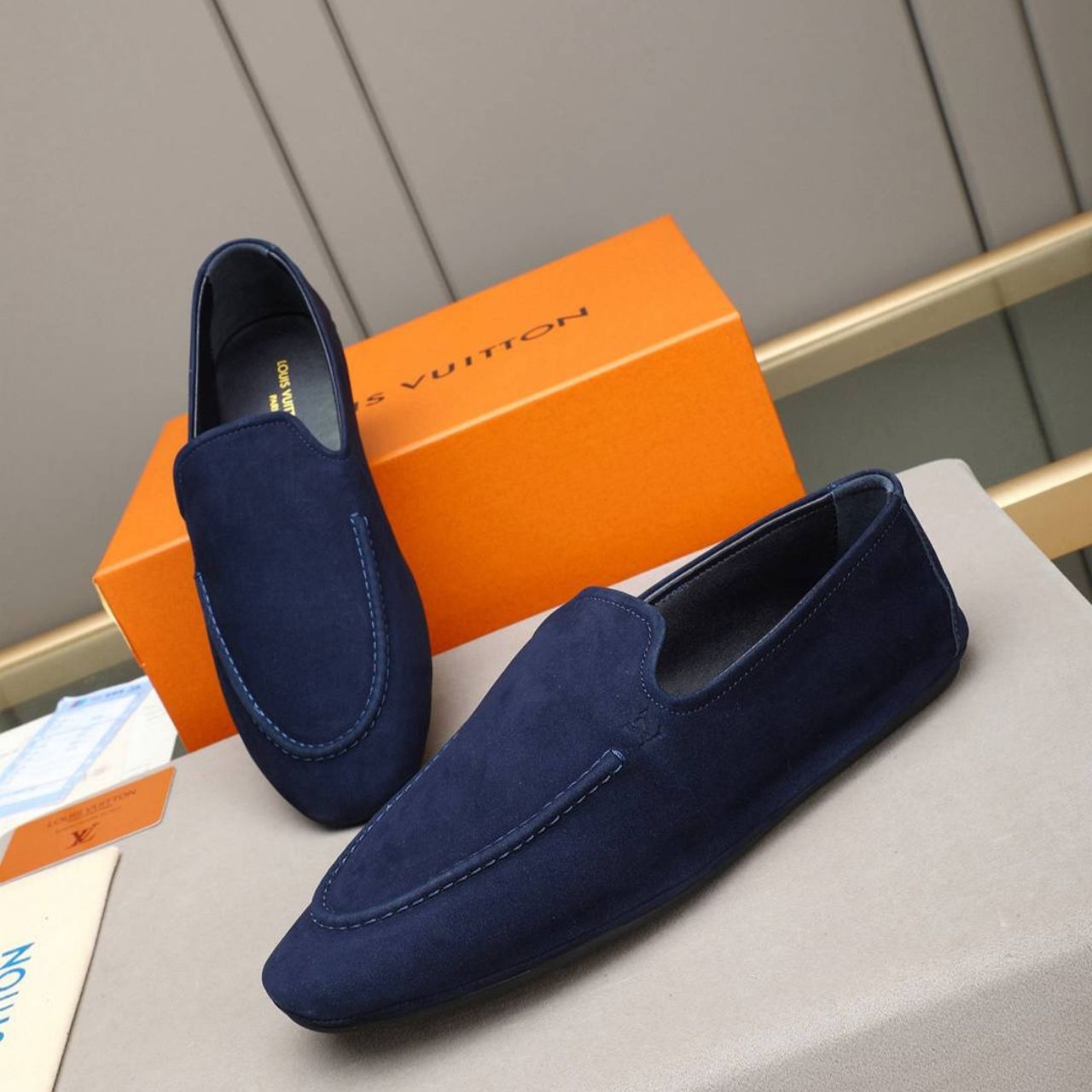 Louis Vuitton LV Horizon Slipper Navy Blue - Image 3