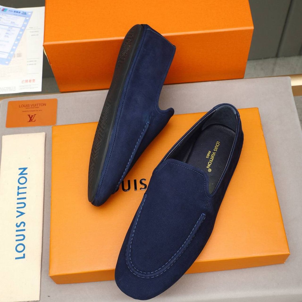 Louis Vuitton LV Horizon Slipper Navy Blue - Image 5