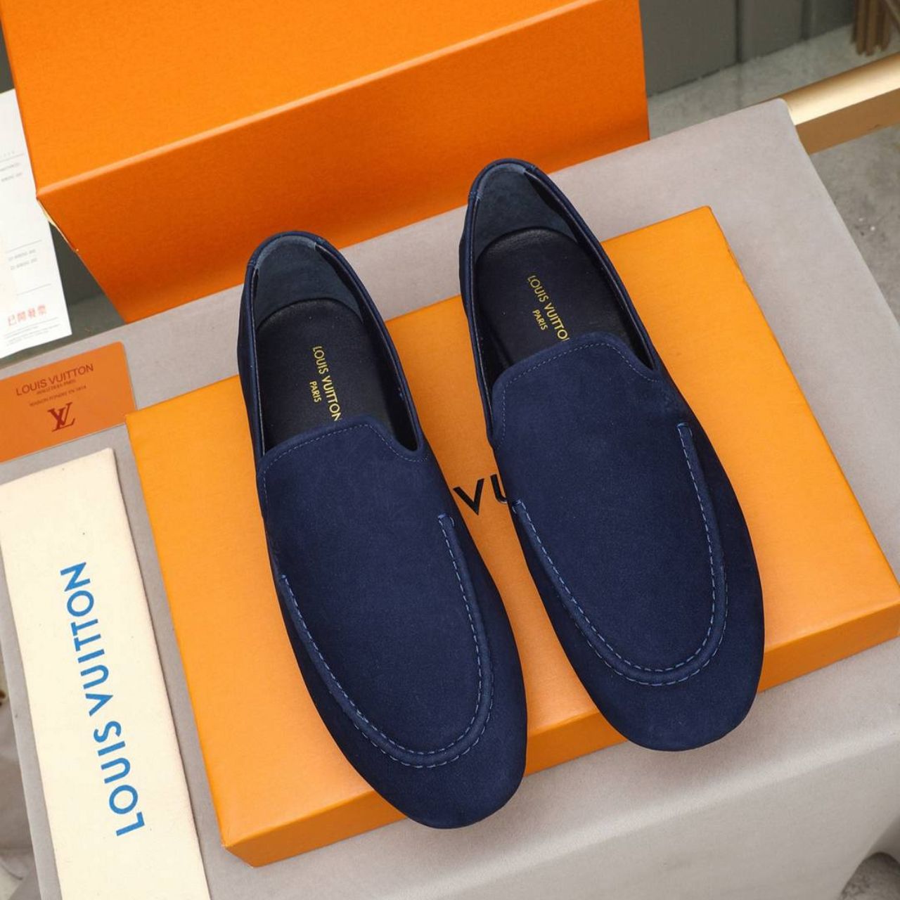 Louis Vuitton LV Horizon Slipper Navy Blue - Image 4