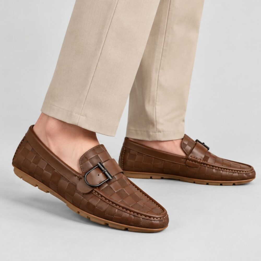 Alternative view of Louis Vuitton Monte Carlo Moccasin Damier Brown