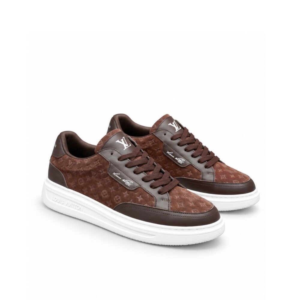 Louis Vuitton Beverly Hills Sneaker Monogram Embossed Brown
