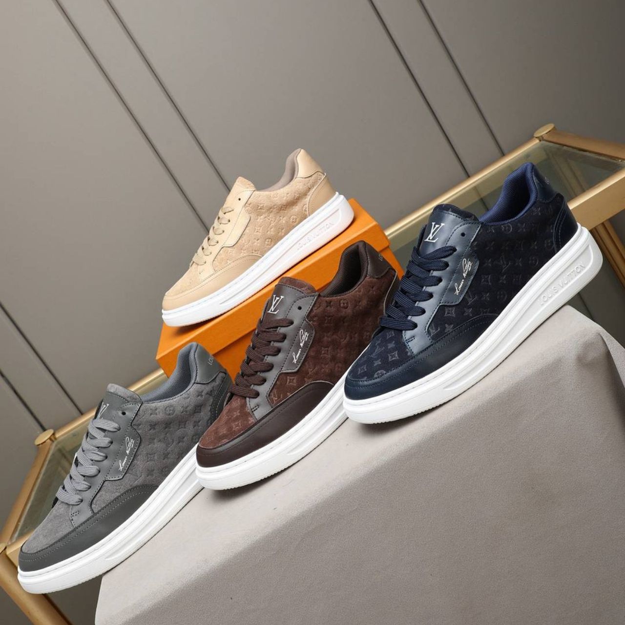 Louis Vuitton Beverly Hills Sneaker Monogram Embossed Brown - Image 11