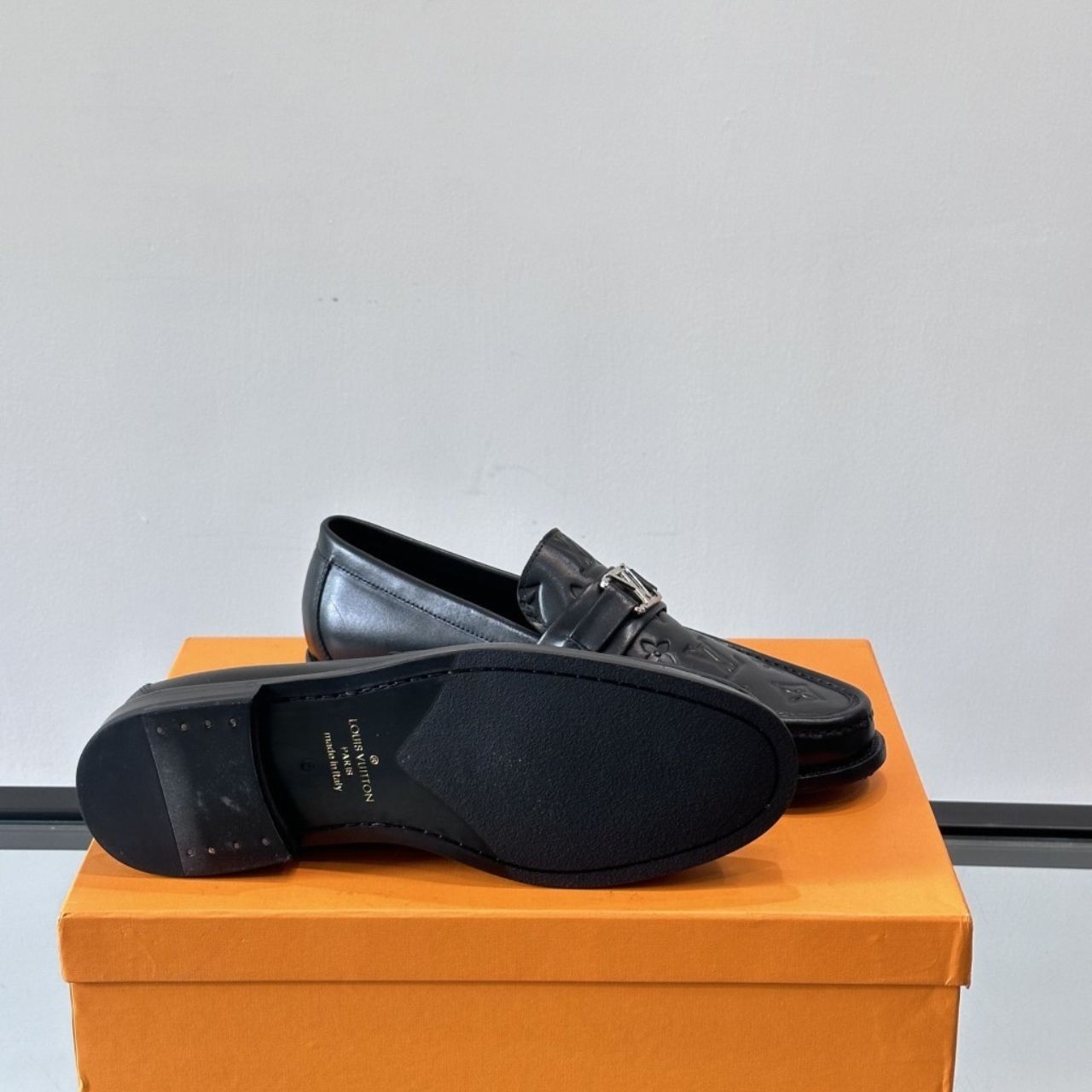 Louis Vuitton Major Loafer Monogram Embossed Black - Image 5