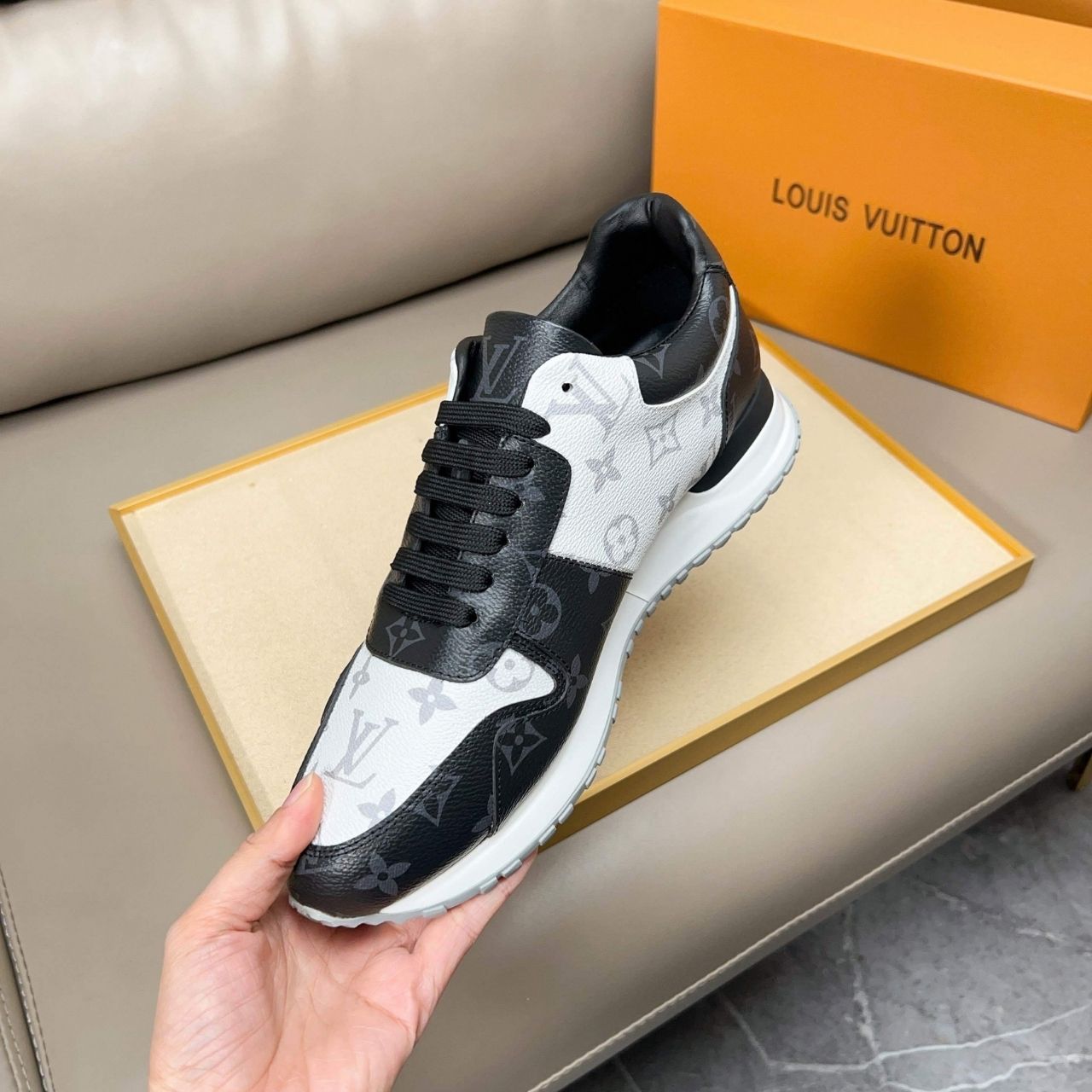 Louis Vuitton Run Away Sneakers Monogram Eclipse 1ADE4B - Image 8