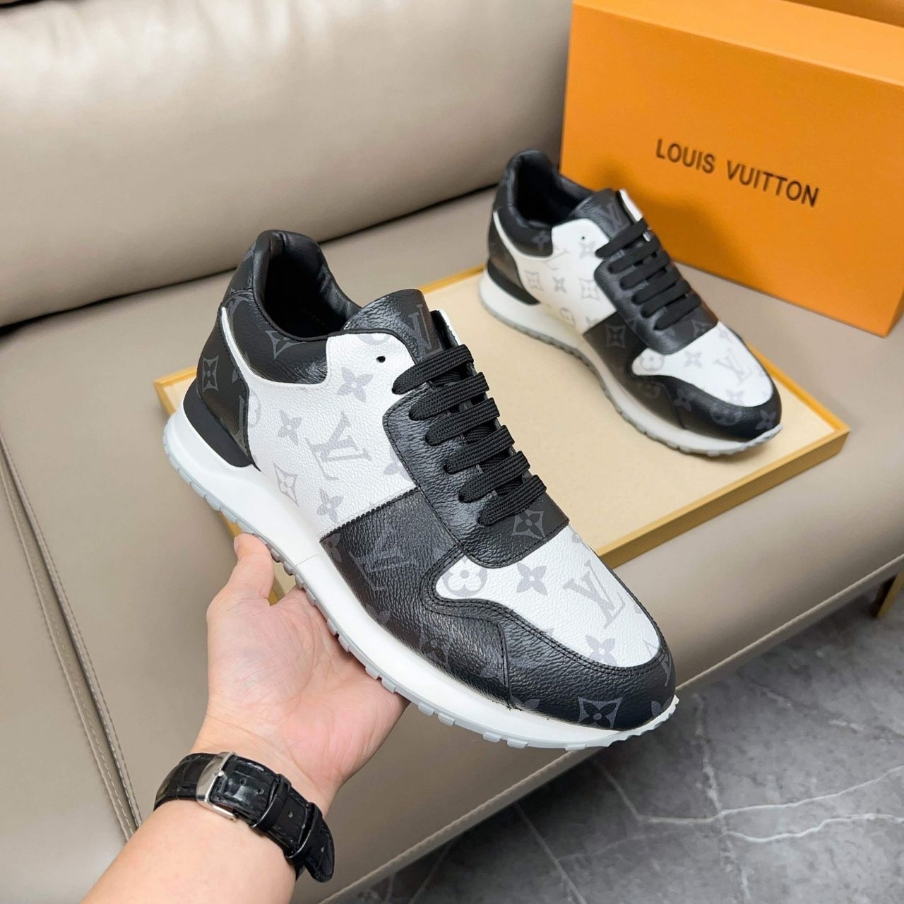 Louis Vuitton Run Away Sneakers Monogram Eclipse 1ADE4B - Image 3