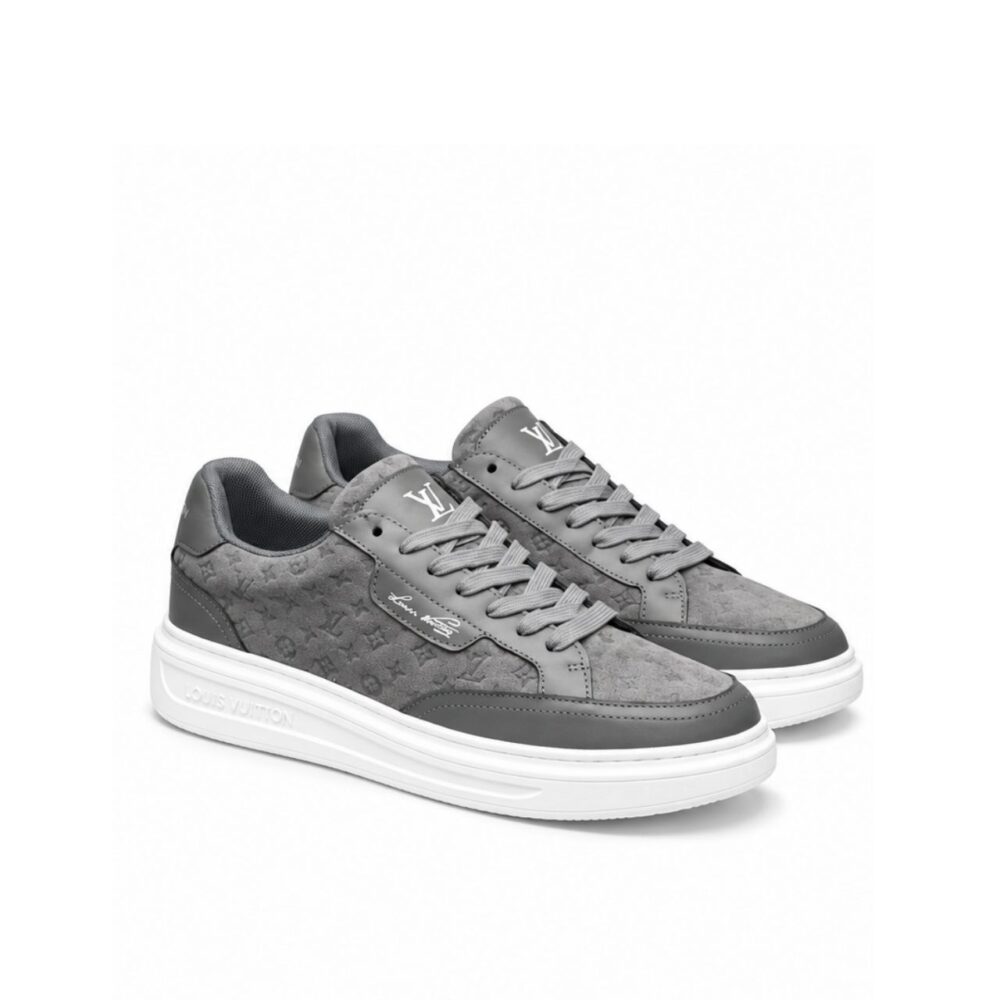 Louis Vuitton Beverly Hills Sneaker Monogram Embossed Gray