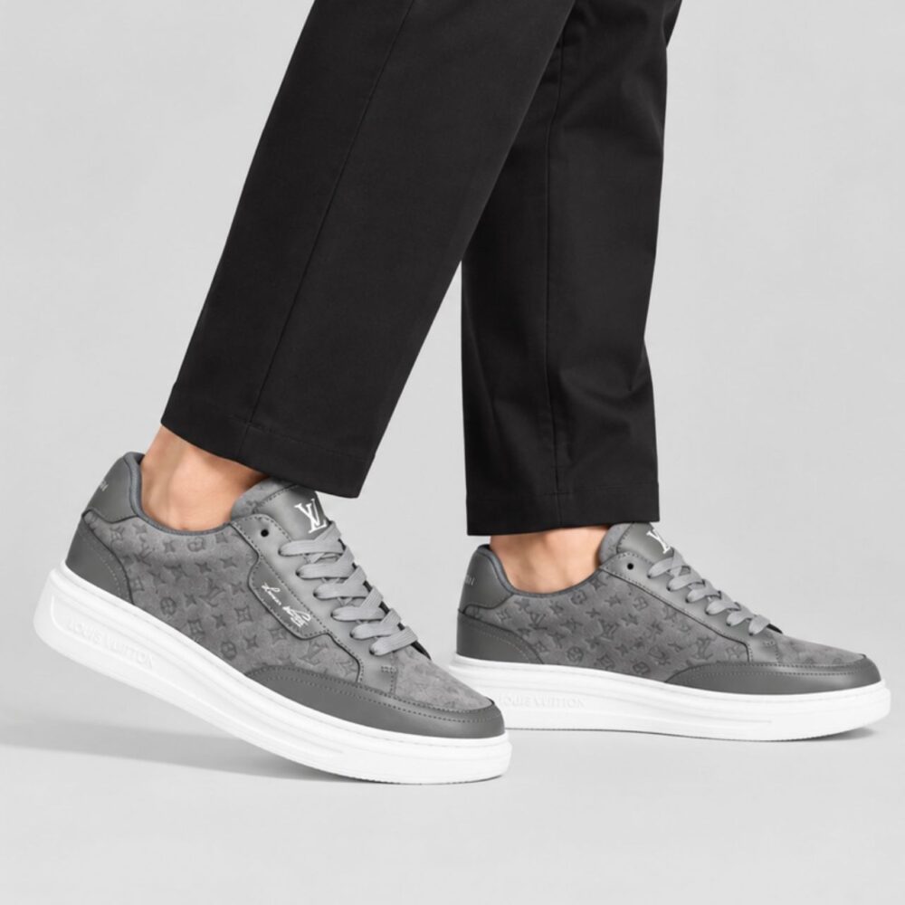 Alternative view of Louis Vuitton Beverly Hills Sneaker Monogram Embossed Gray