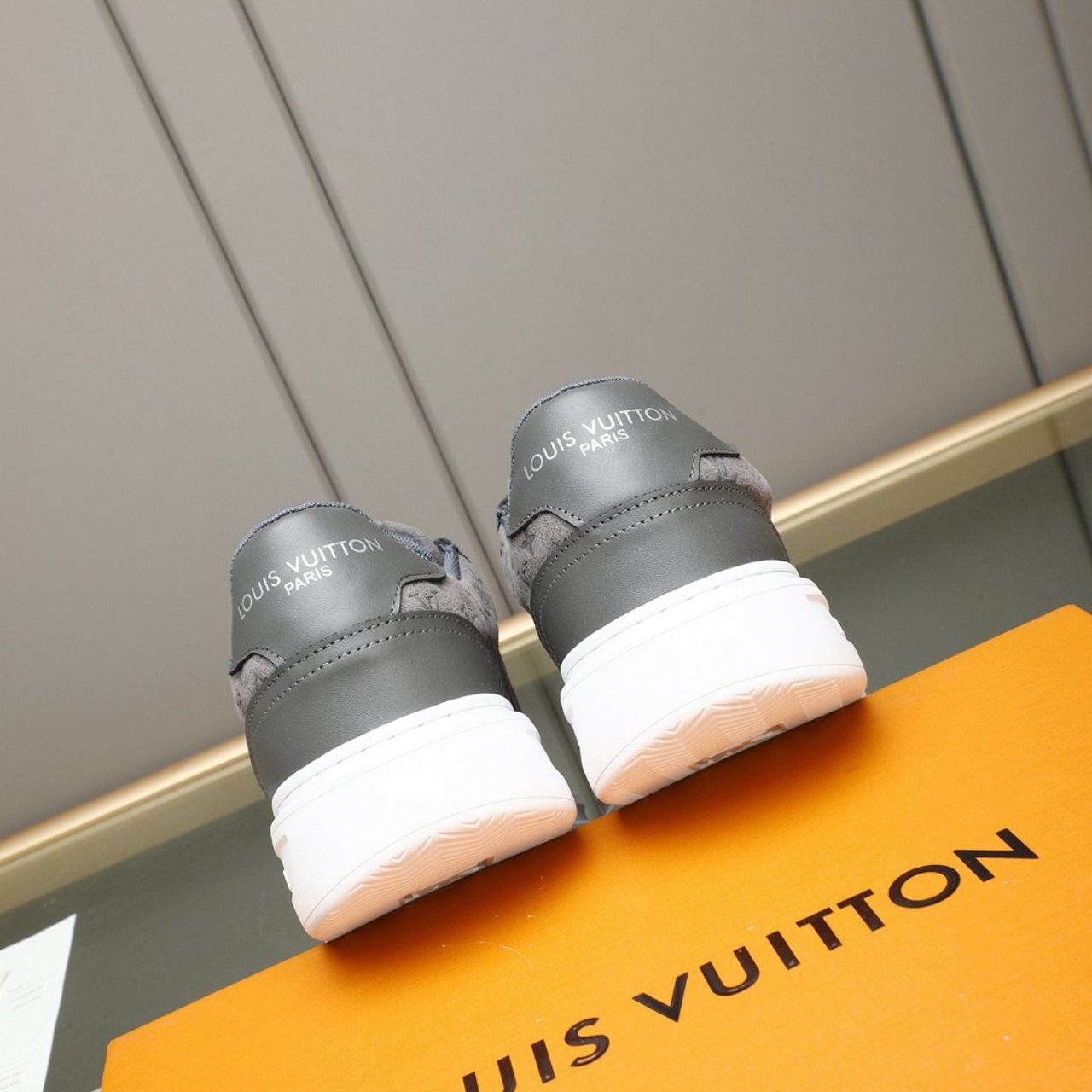 Louis Vuitton Beverly Hills Sneaker Monogram Embossed Gray - Image 4
