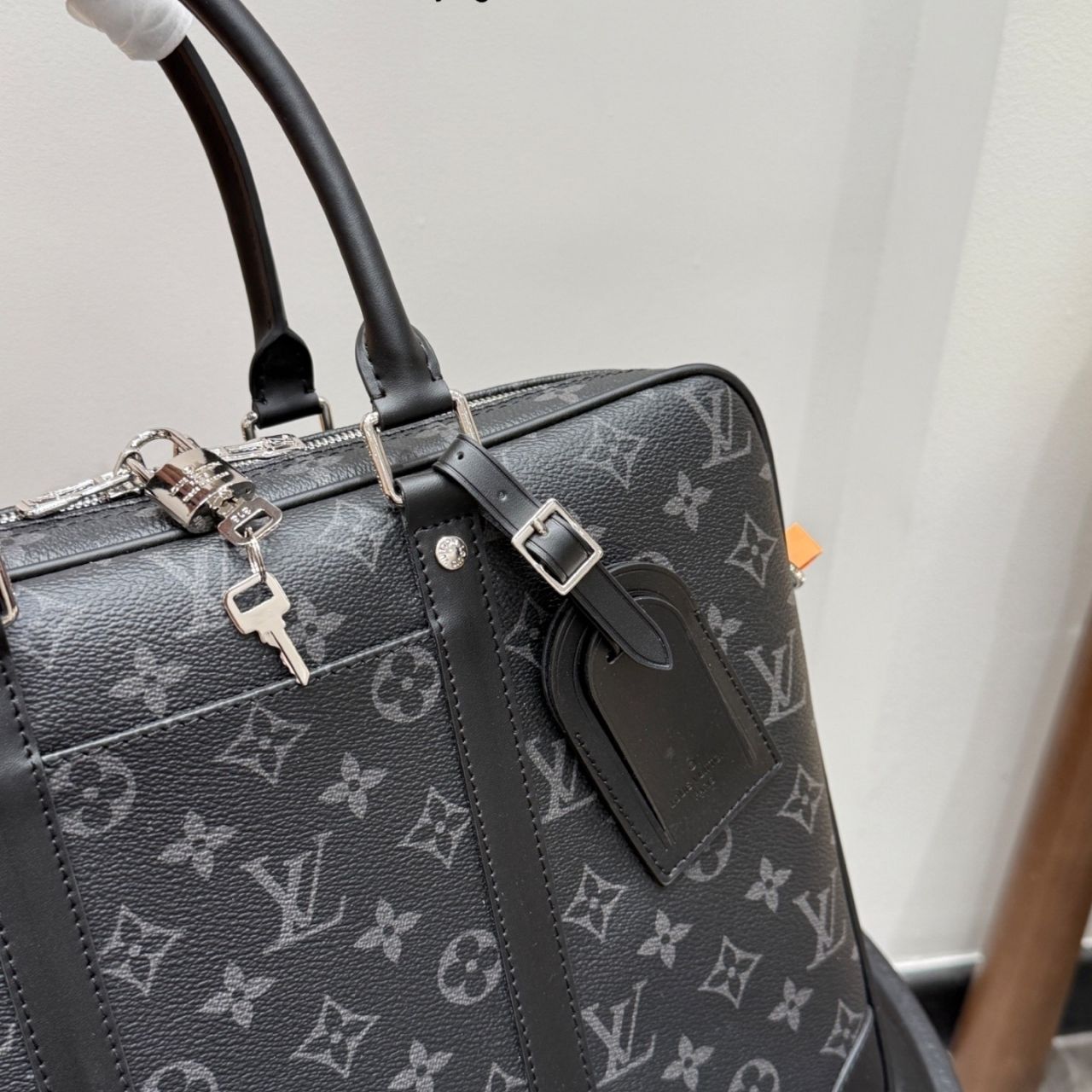 Louis Vuitton Porte Documents Voyage PM Monogram Eclipse Black 37cm - Image 7