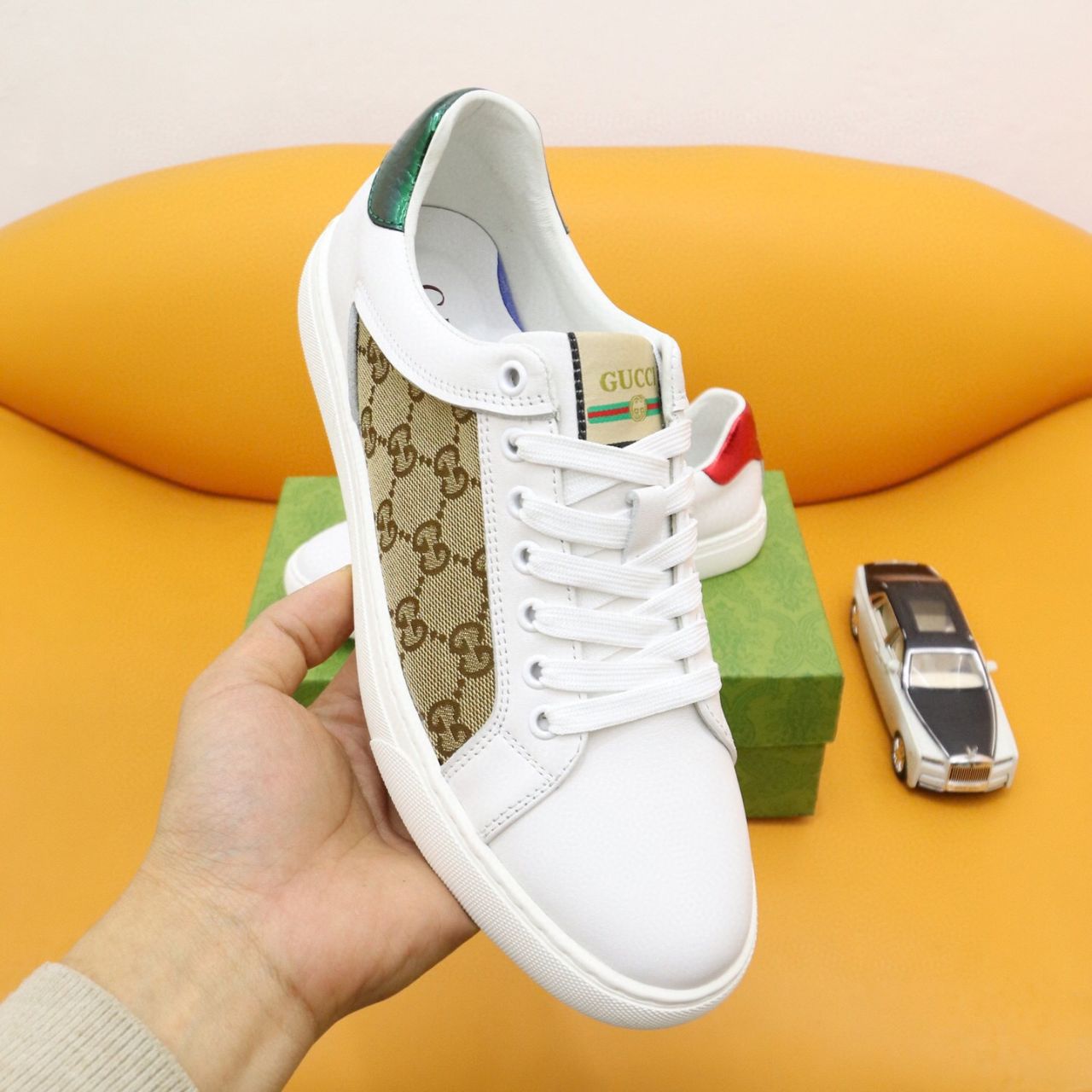 Gucci Ace GG Supreme Beige And White - Image 5