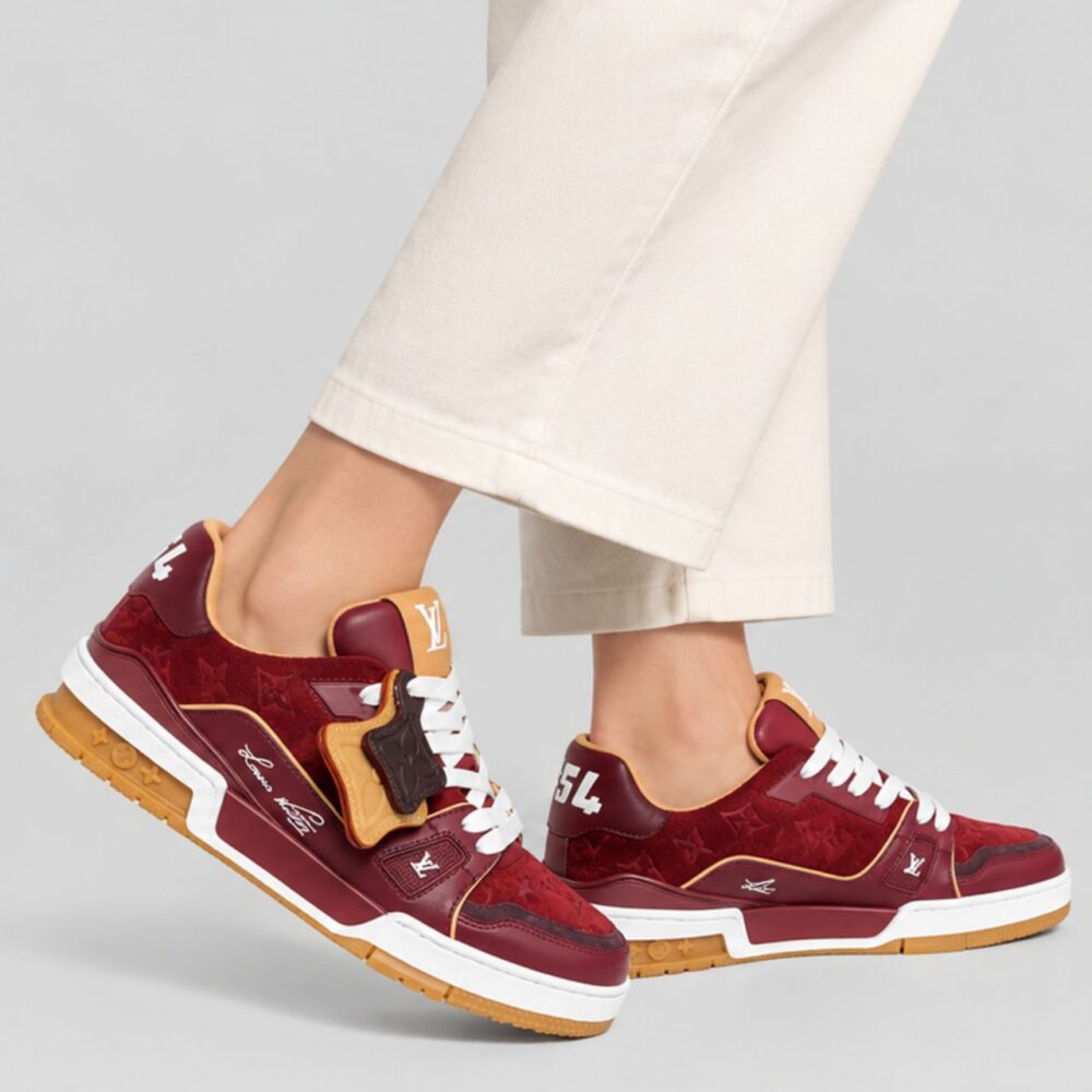 Alternative view of Louis Vuitton LV Trainer Sneakers Bordeaux Red 1AKR3W