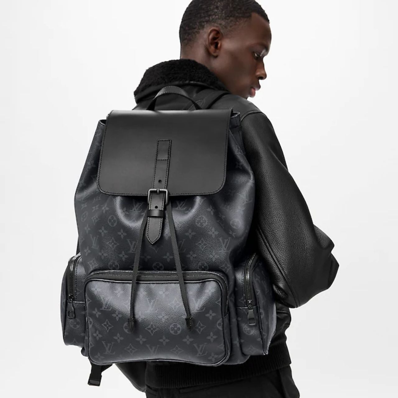 Louis Vuitton Trio Backpack Monogram Eclipse Black 36cm - Image 2