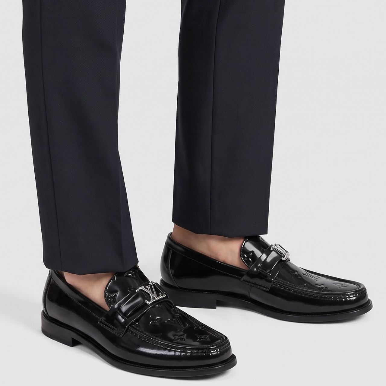 Louis Vuitton Major Loafer Monogram Embossed Black - Image 2