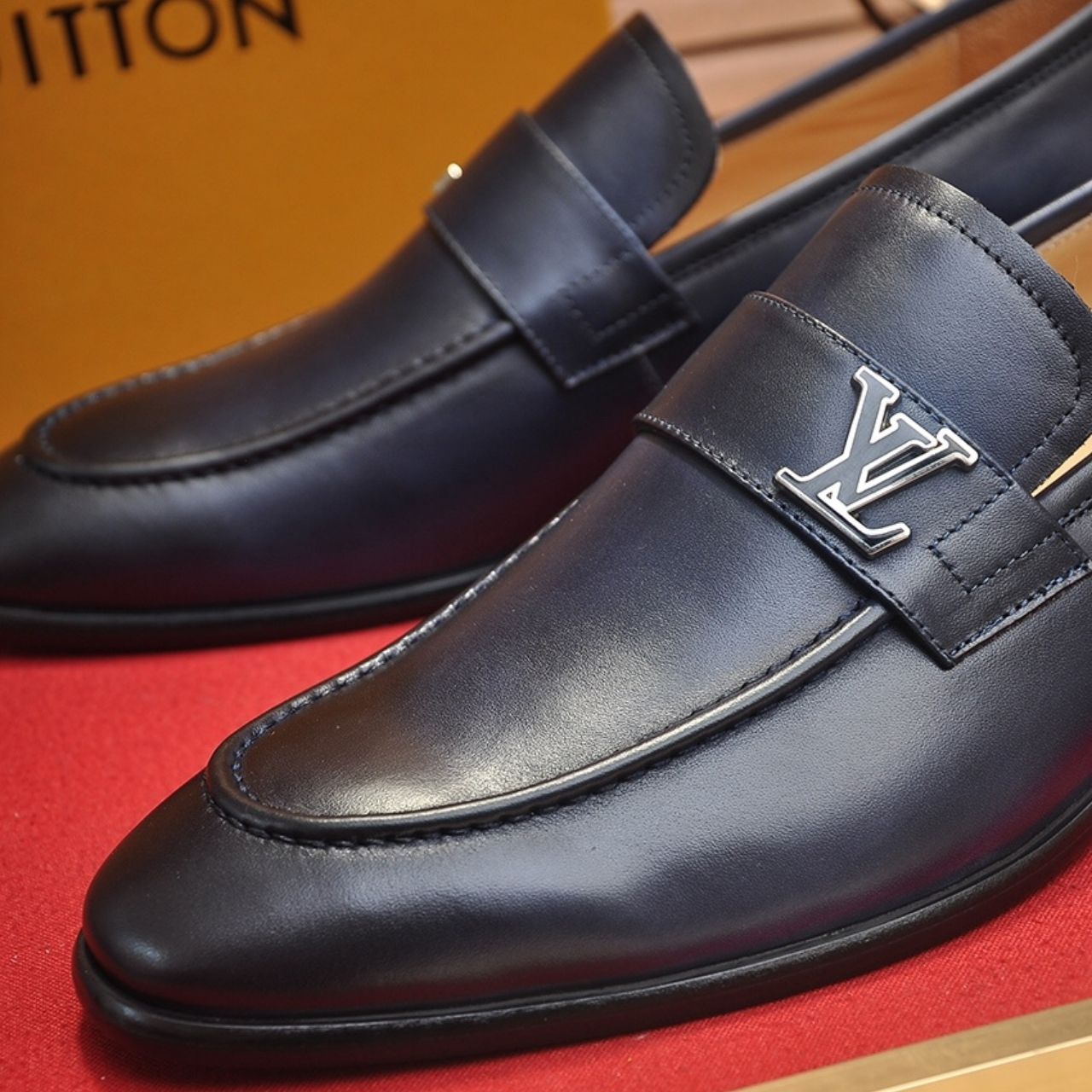 Louis Vuitton Moccasins Saint Germain Navy Blue - Image 7