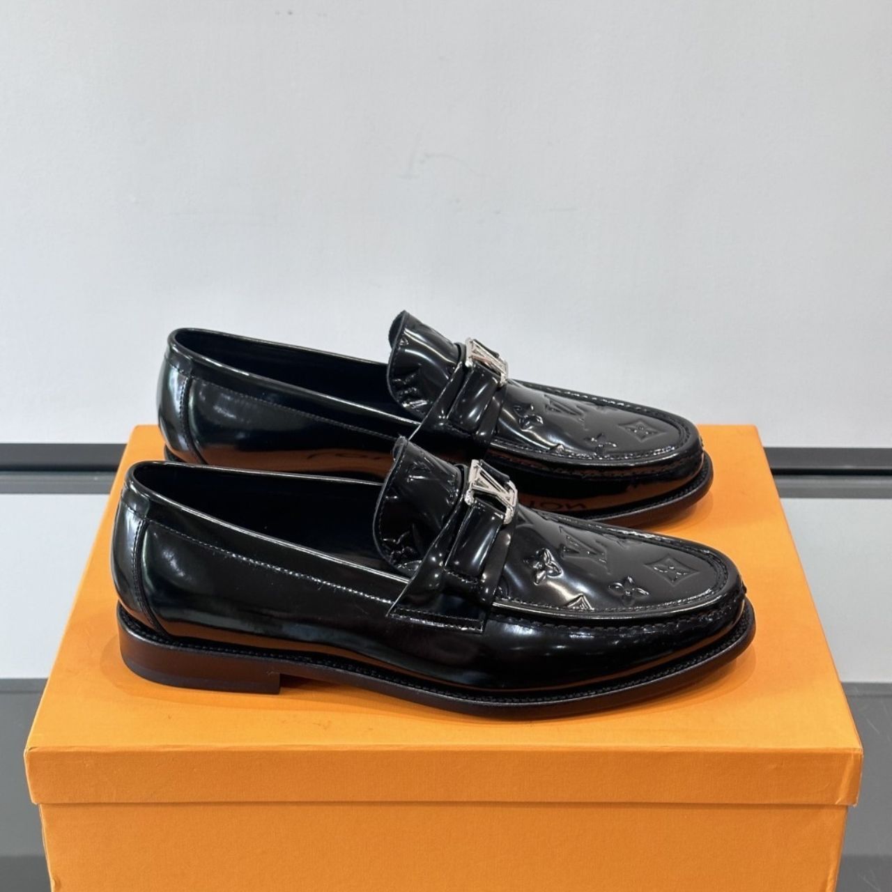Louis Vuitton Major Loafer Monogram Embossed Black - Image 8
